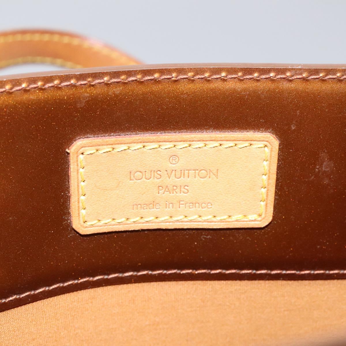 LOUIS VUITTON Monogram Vernis Reade MM Hand Bag Bronze M91143 LV Auth ep8272