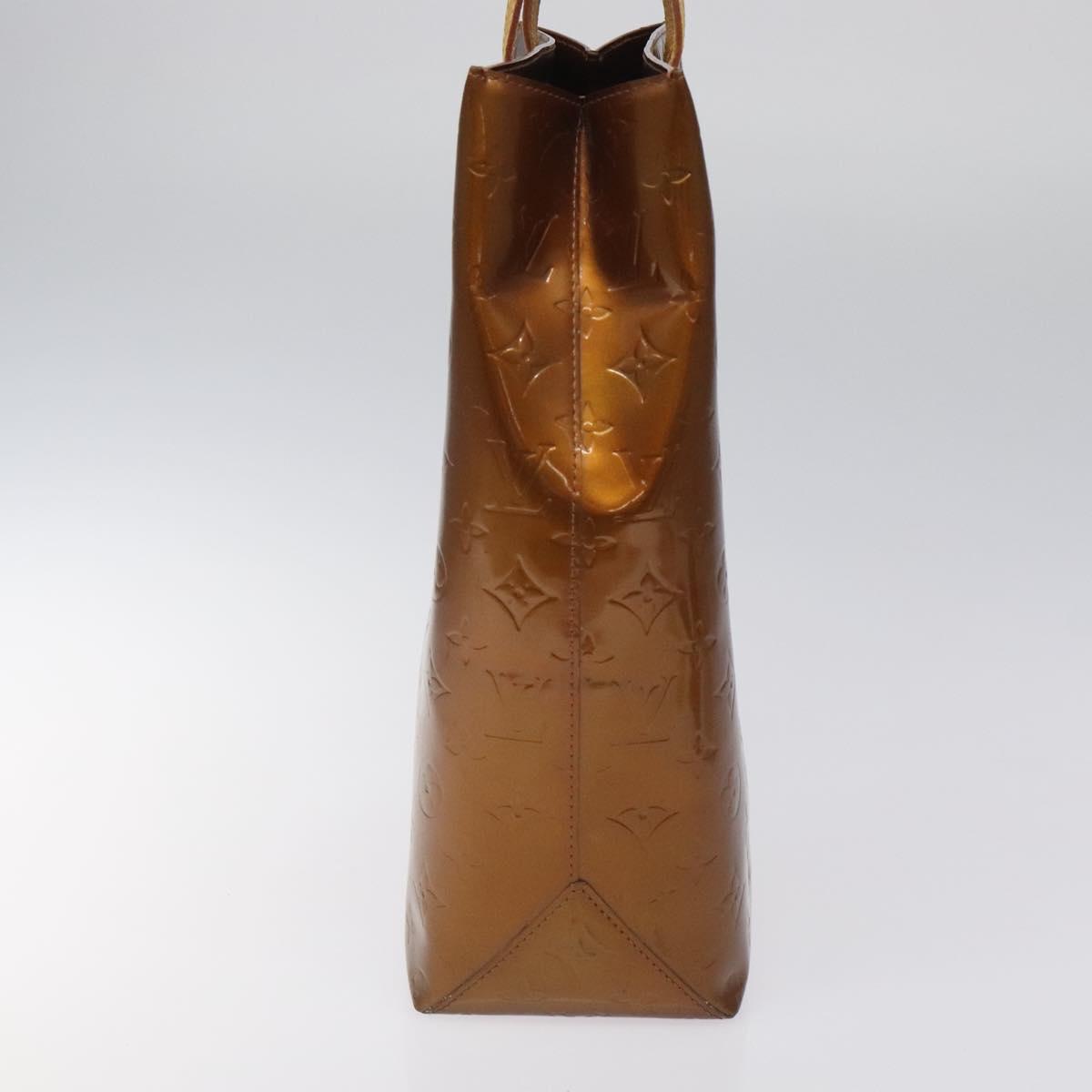 LOUIS VUITTON Monogram Vernis Reade MM Hand Bag Bronze M91143 LV Auth ep8272