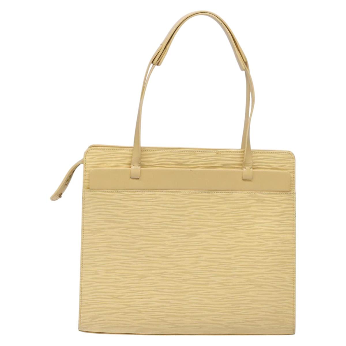 LOUIS VUITTON Epi Croisette PM Tote Bag Vanilla M5249A LV Auth ep8301