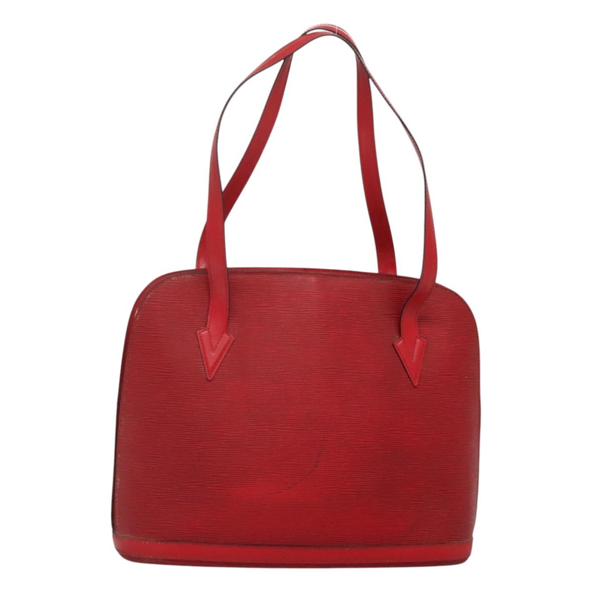 LOUIS VUITTON Epi Lussac Shoulder Bag Red M52287 LV Auth ep8305