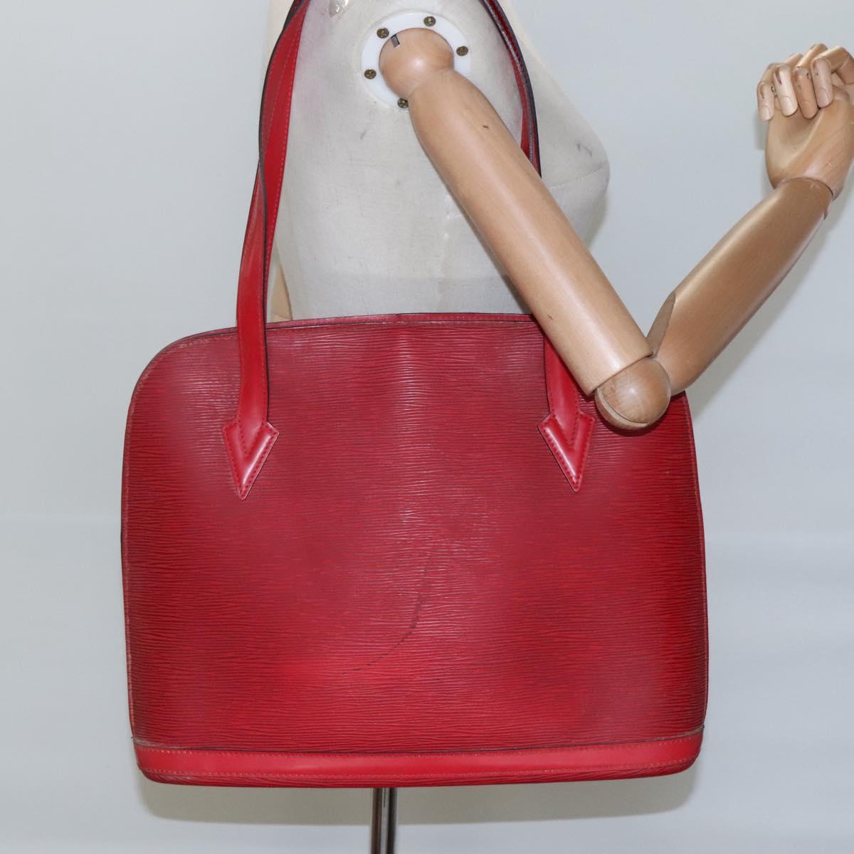 LOUIS VUITTON Epi Lussac Shoulder Bag Red M52287 LV Auth ep8305