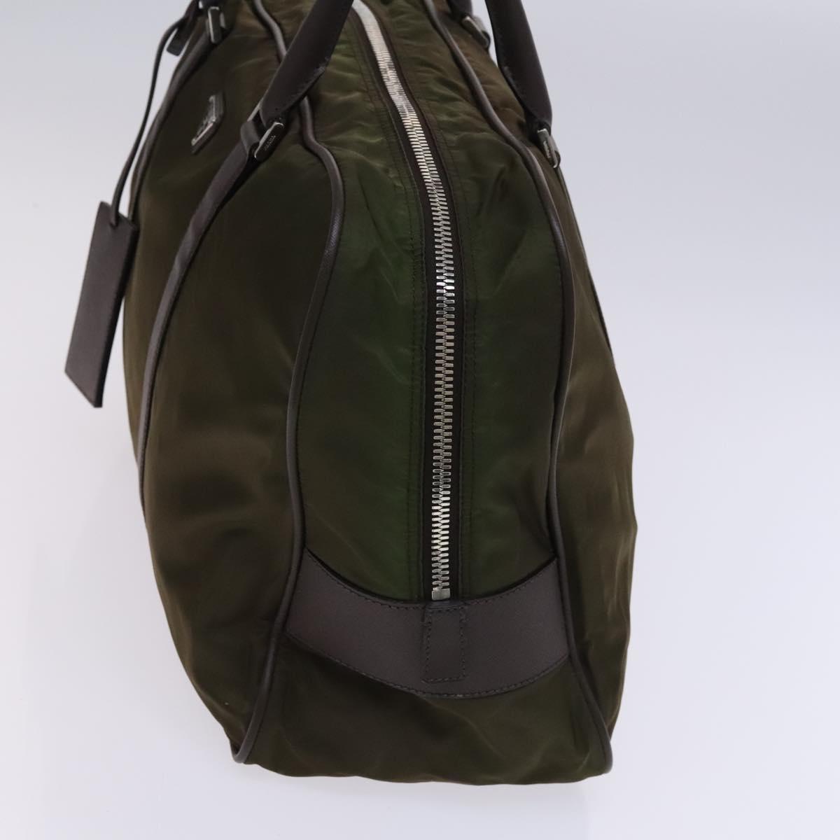 PRADA Boston Bag Nylon Khaki Auth ep8320