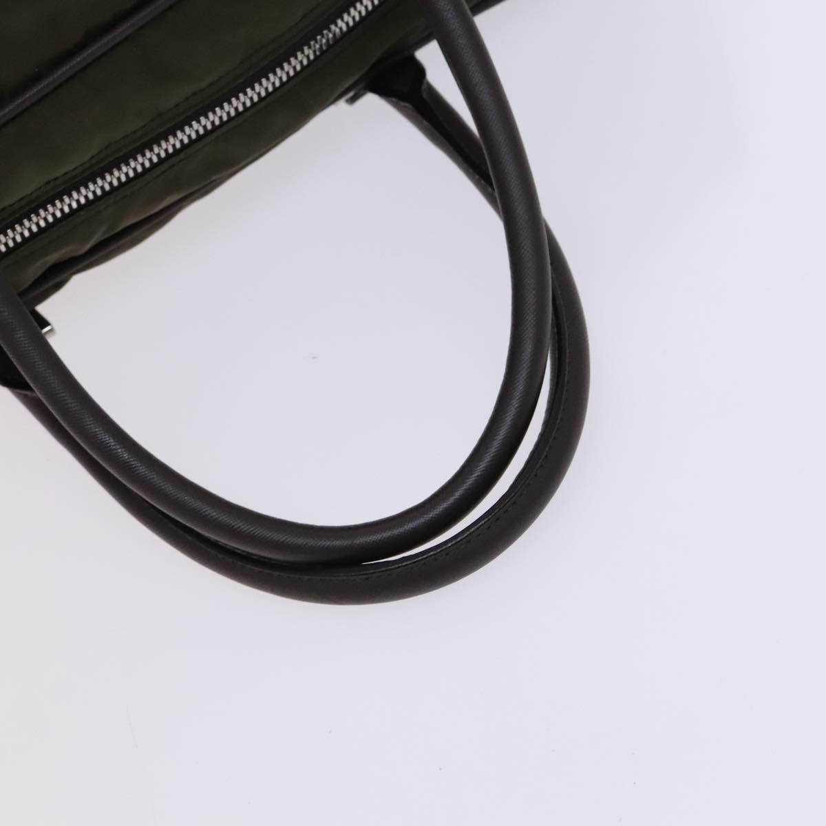 PRADA Boston Bag Nylon Khaki Auth ep8320