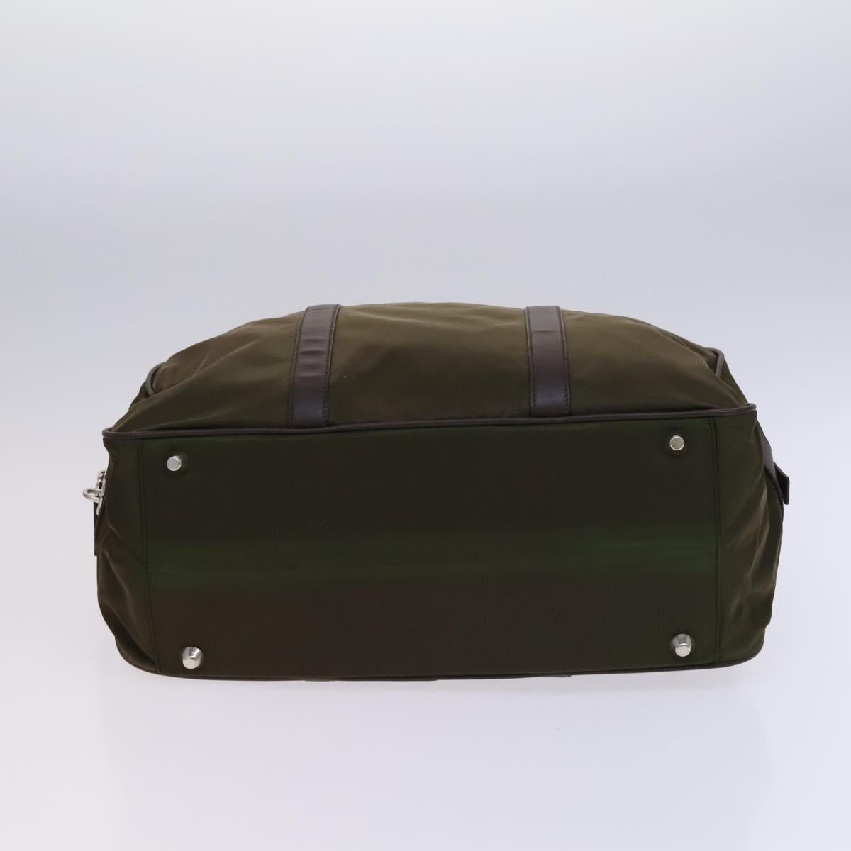PRADA Boston Bag Nylon Khaki Auth ep8320