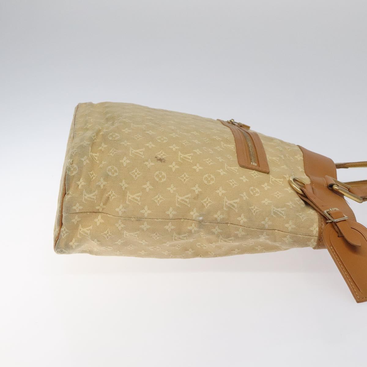 LOUIS VUITTON Monogram Mini Lucille GM Tote Bag Beige M92683 LV Auth ep8323