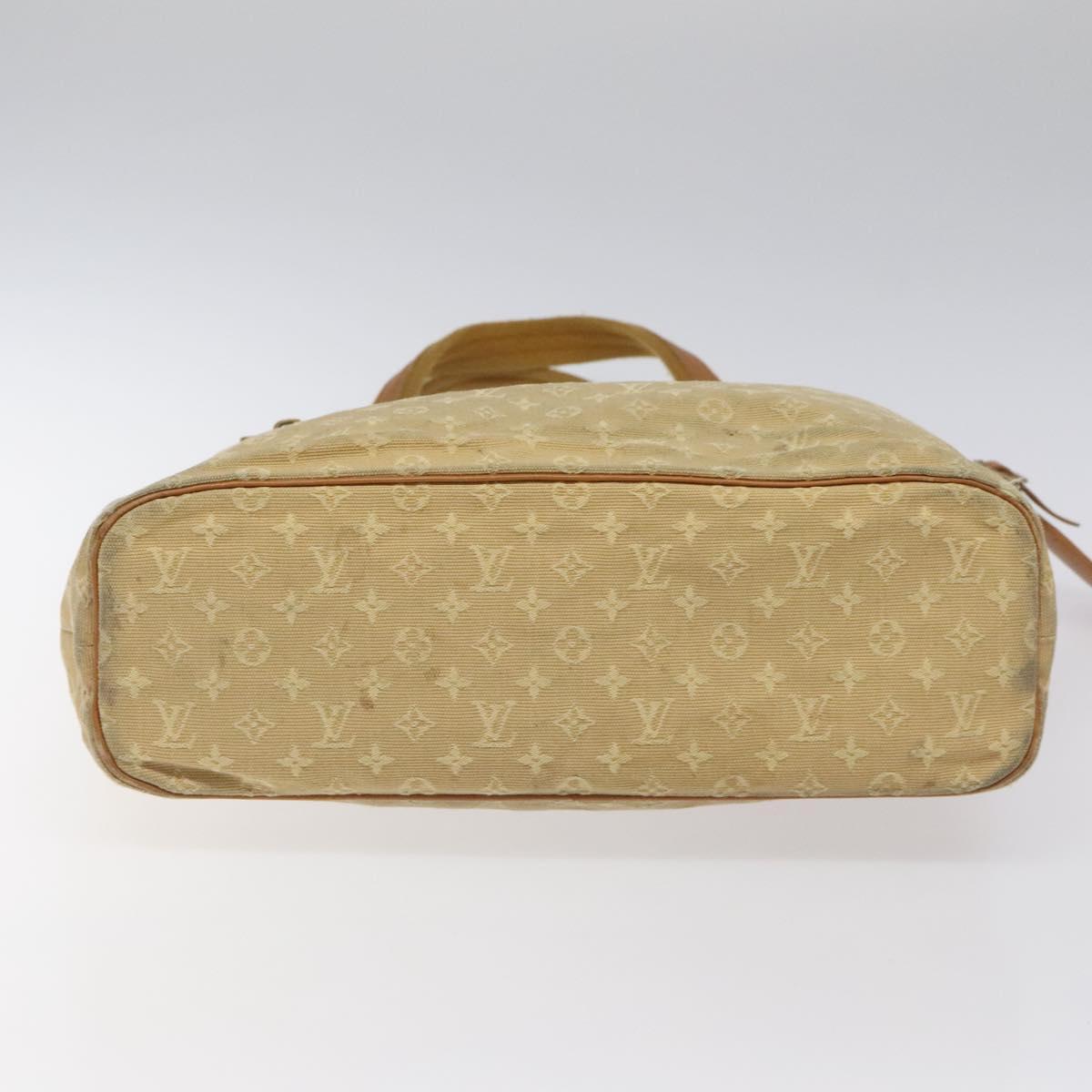 LOUIS VUITTON Monogram Mini Lucille GM Tote Bag Beige M92683 LV Auth ep8323