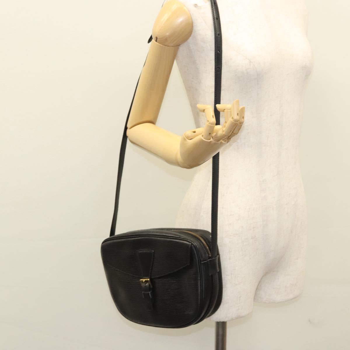 LOUIS VUITTON Epi Jeune Fille MM Shoulder Bag Black M52152 LV Auth ep8330