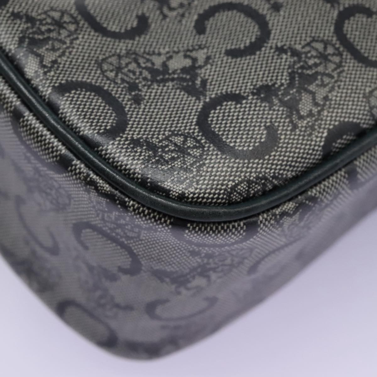 CELINE C Sulky Shoulder Bag PVC Navy Gold Auth ep8365