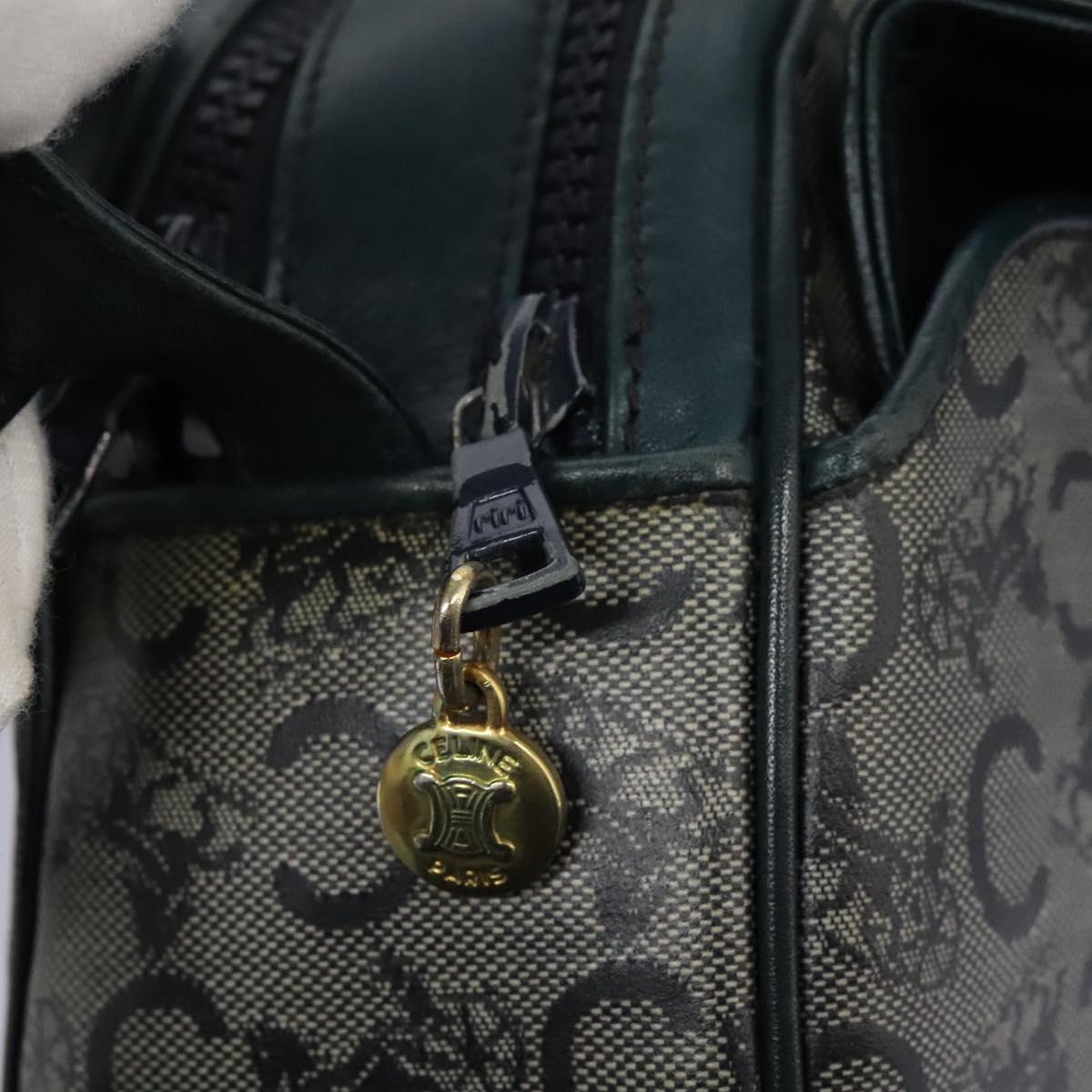 CELINE C Sulky Shoulder Bag PVC Navy Gold Auth ep8365