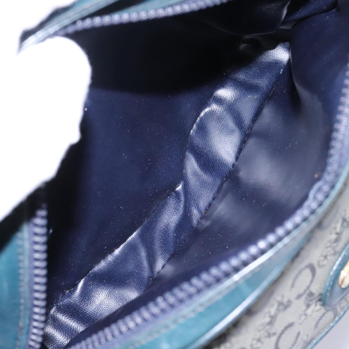 CELINE C Sulky Shoulder Bag PVC Navy Gold Auth ep8365