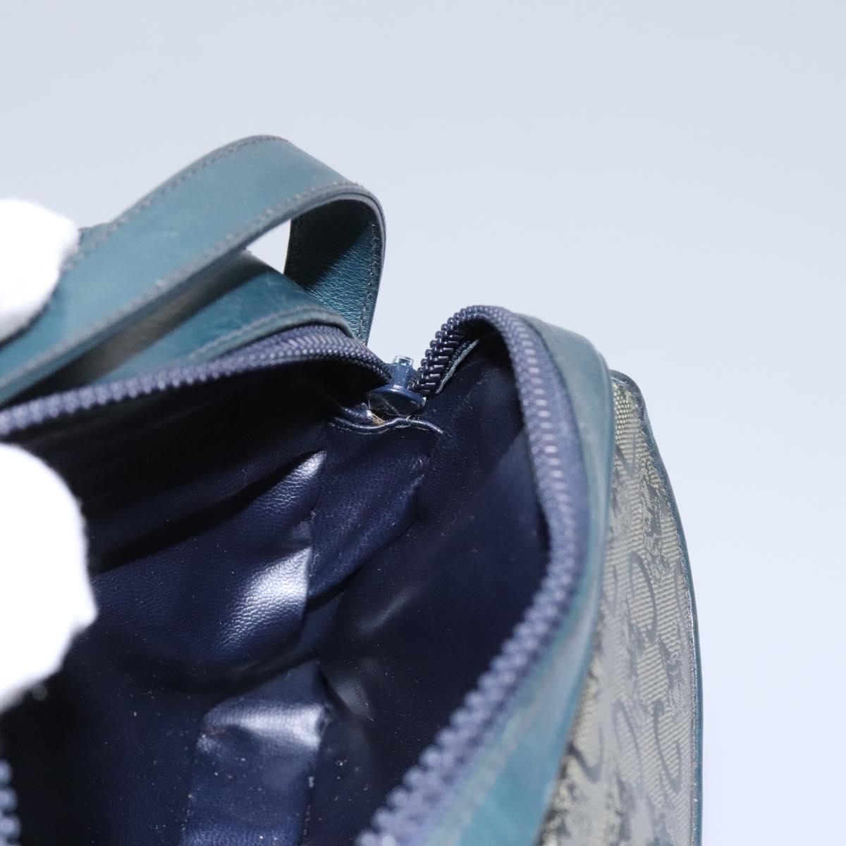 CELINE C Sulky Shoulder Bag PVC Navy Gold Auth ep8365