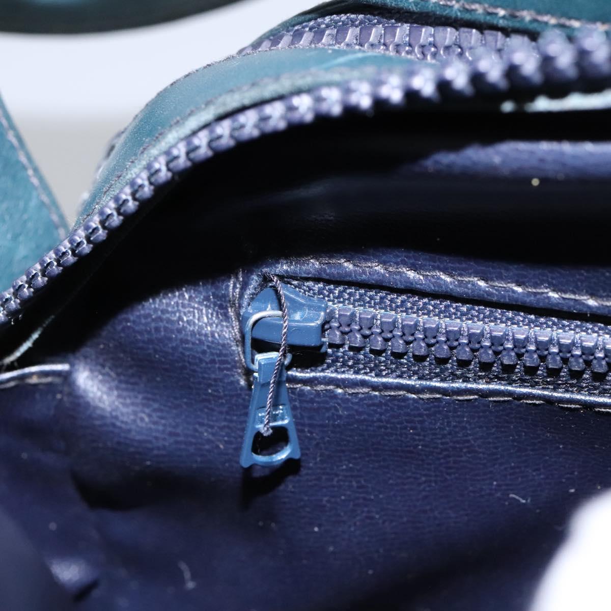 CELINE C Sulky Shoulder Bag PVC Navy Gold Auth ep8365