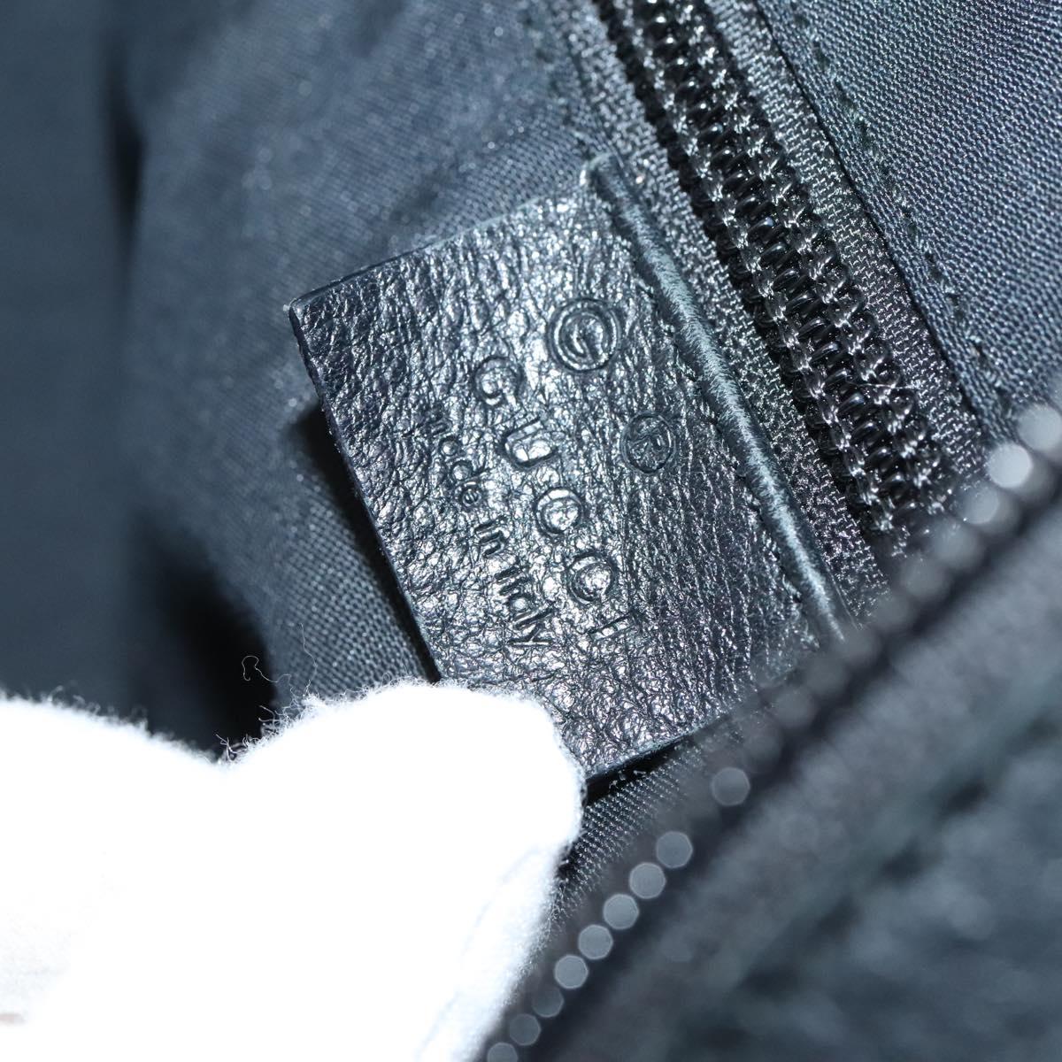 GUCCI GG Canvas Shoulder Bag Nylon Black Silver 105669 Auth ep8385