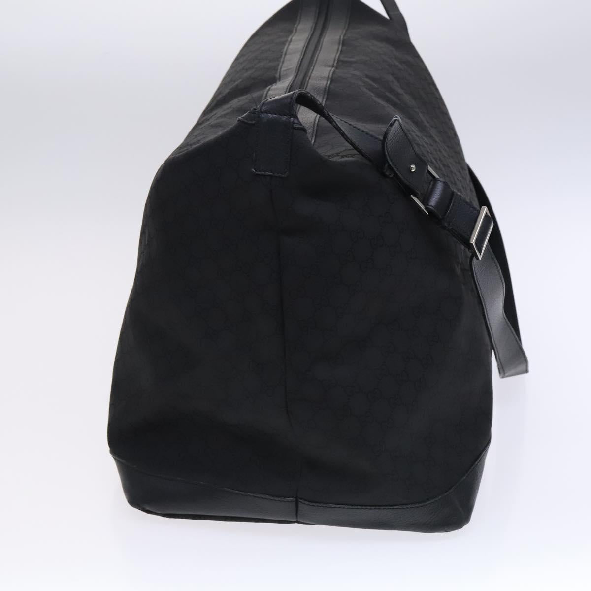 GUCCI GG Canvas Shoulder Bag Nylon Black Silver 105669 Auth ep8385