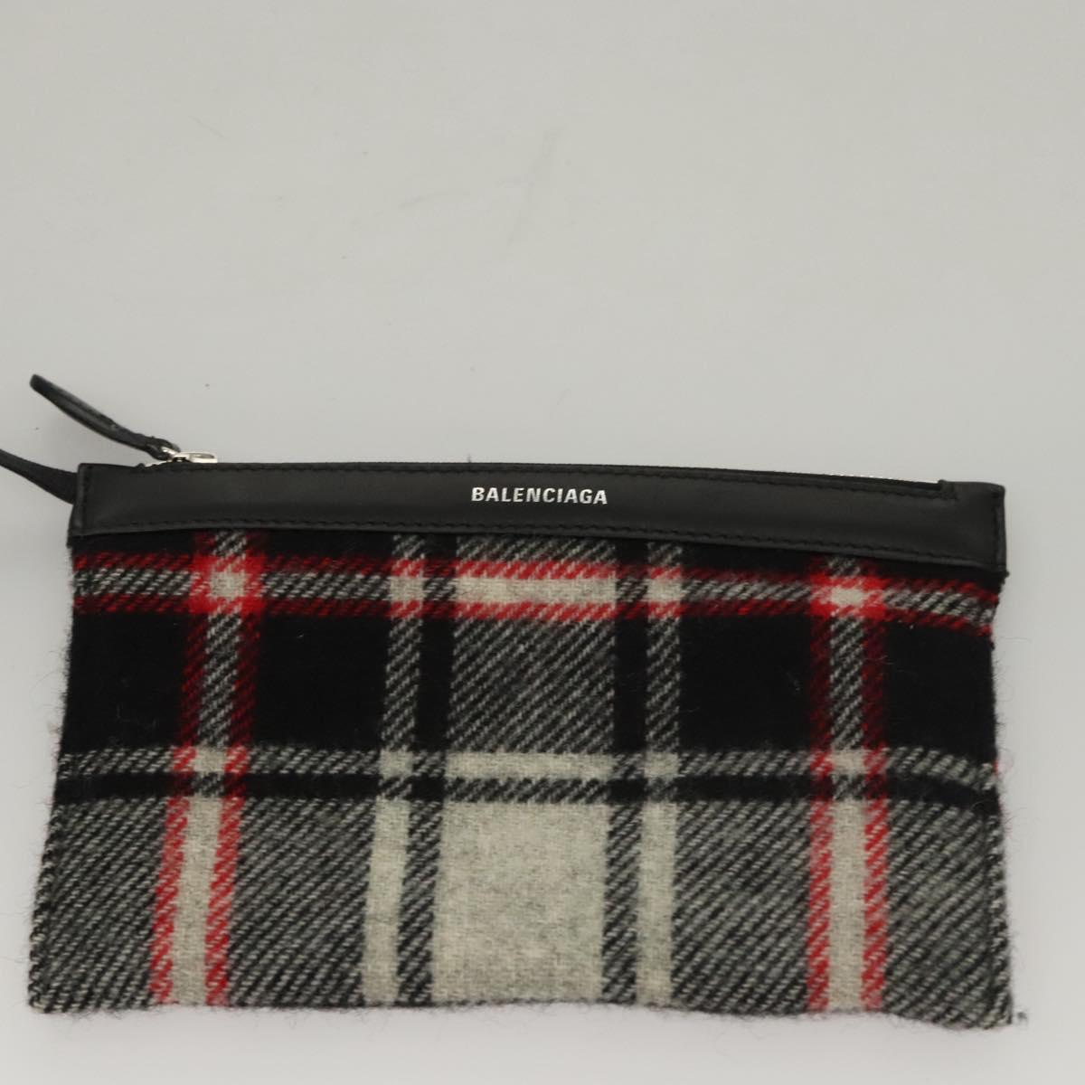 BALENCIAGA Tote Bag Wool Black 339933 Auth ep8388