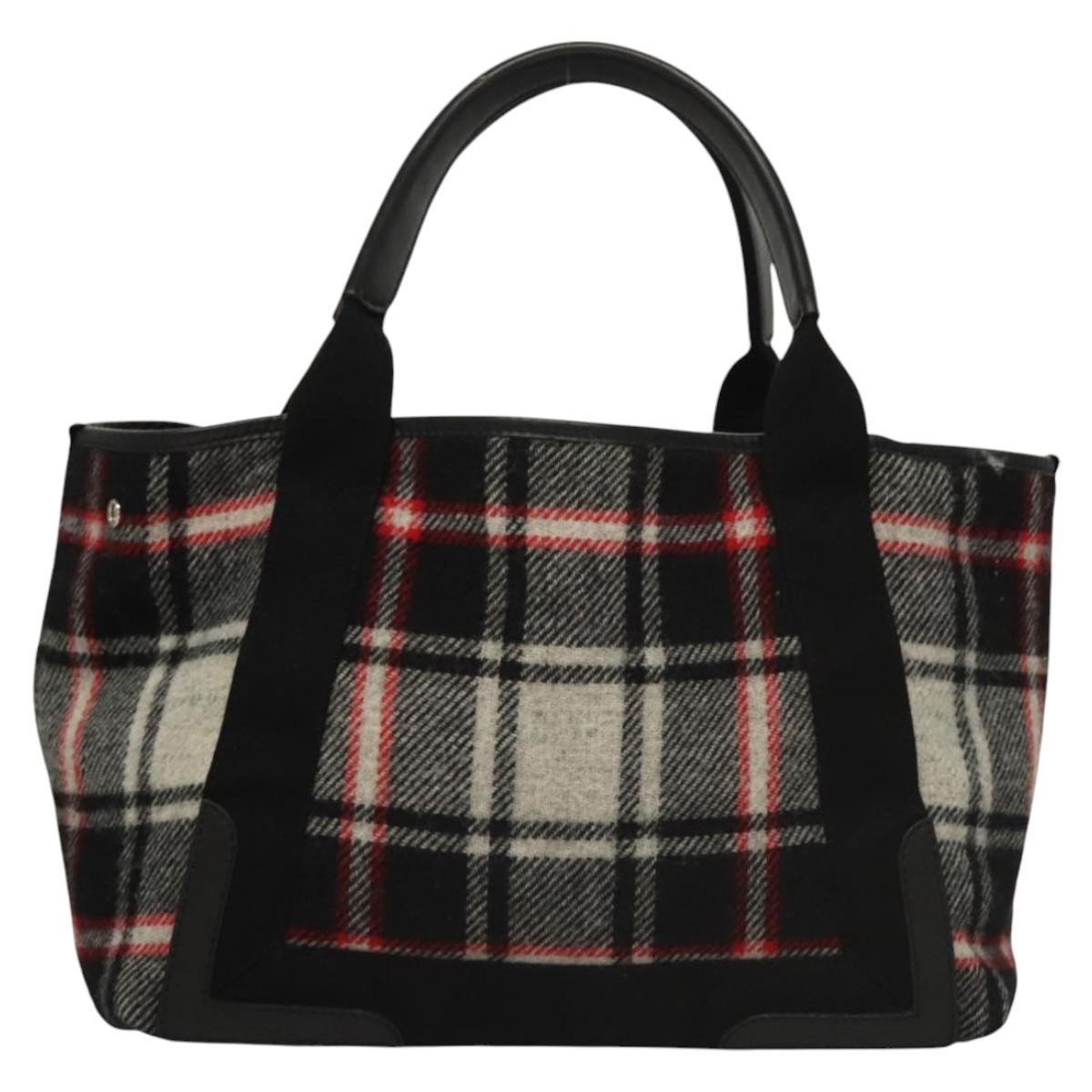 BALENCIAGA Tote Bag Wool Black 339933 Auth ep8388