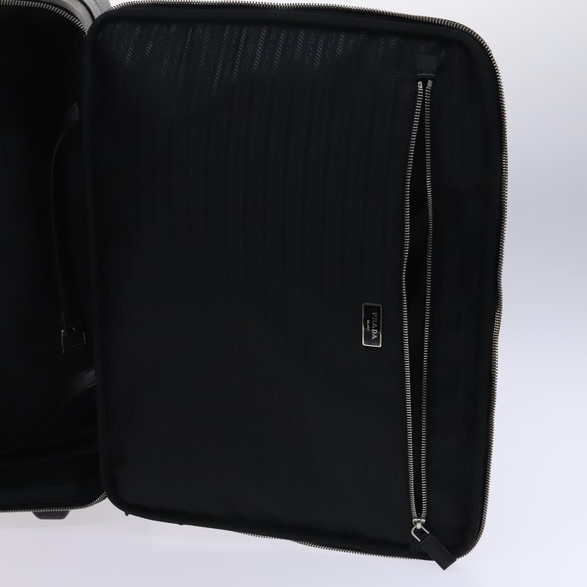 PRADA Suitcase Safiano leather Black Auth ep8401