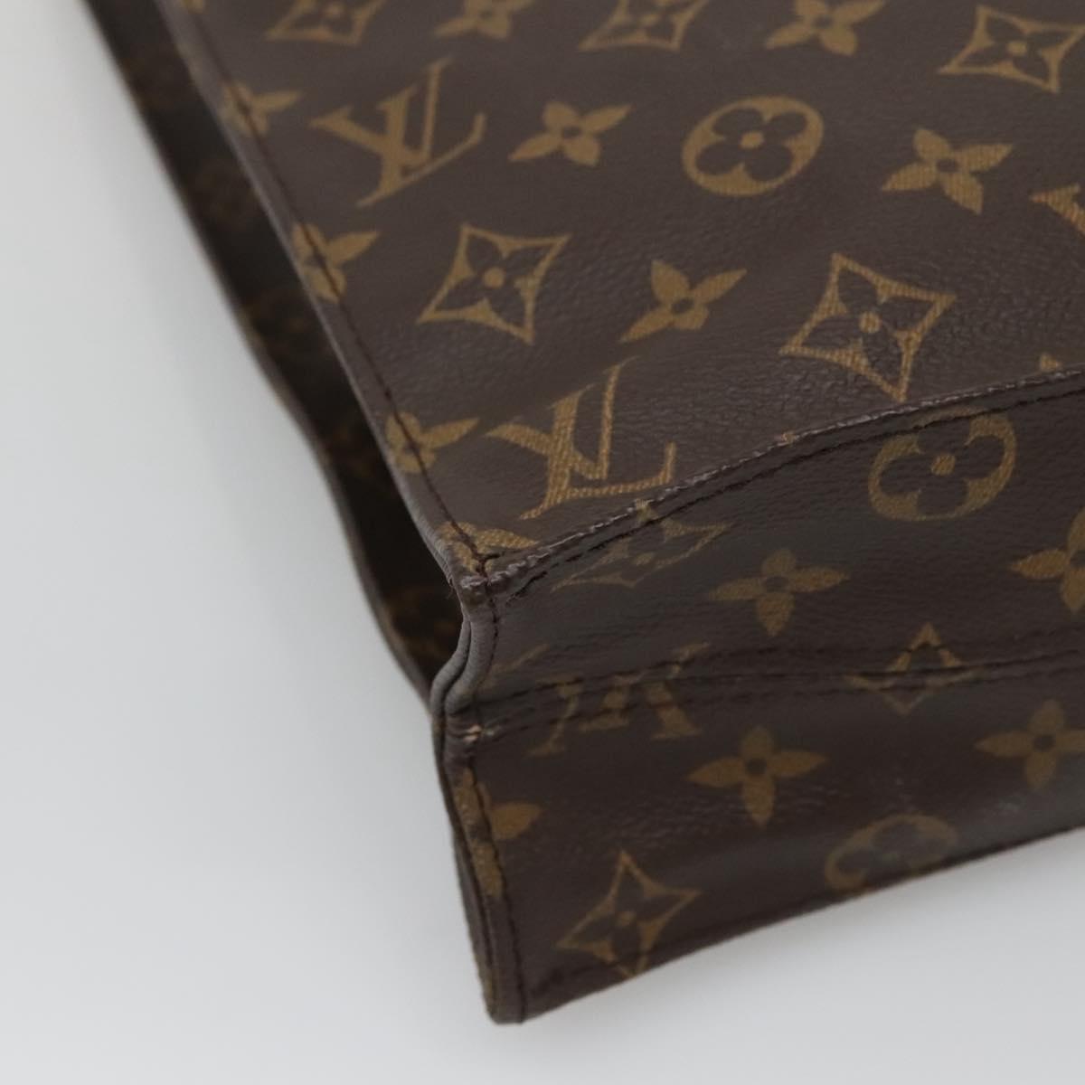 LOUIS VUITTON Monogram Sac Plat Hand Bag M51140 LV Auth ep8413