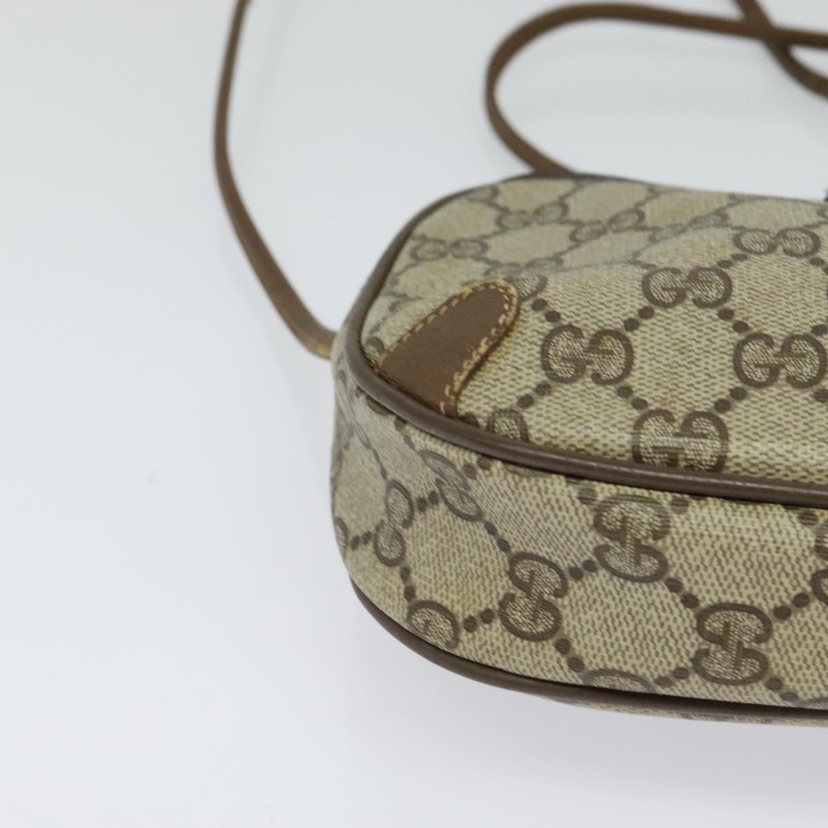 GUCCI GG Supreme Web Sherry Line Shoulder Bag PVC Beige 89 02 066 Auth ep8425