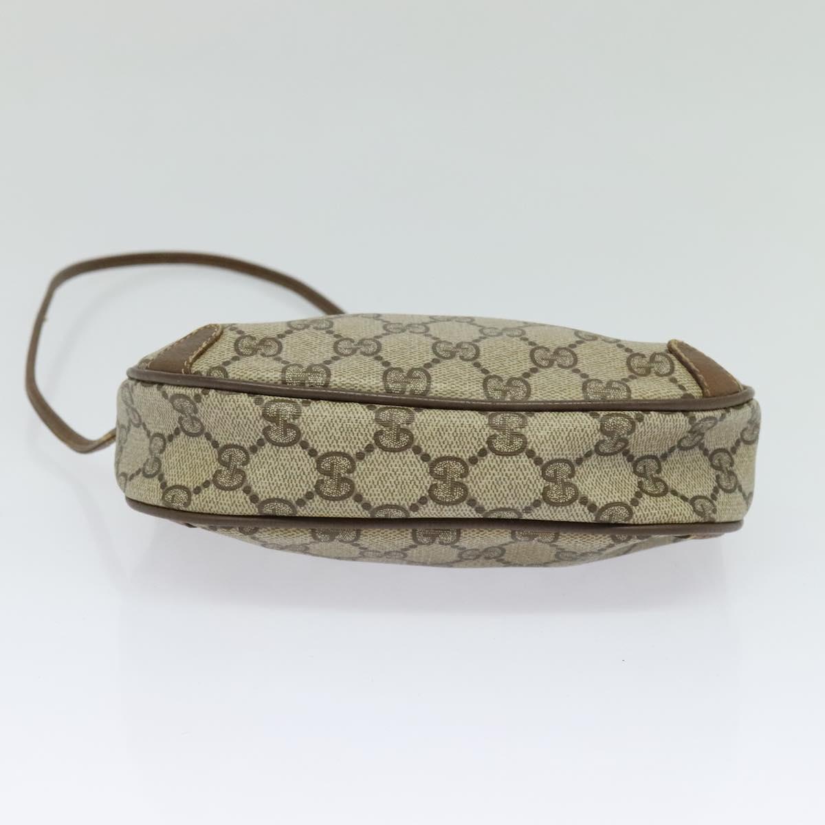 GUCCI GG Supreme Web Sherry Line Shoulder Bag PVC Beige 89 02 066 Auth ep8425