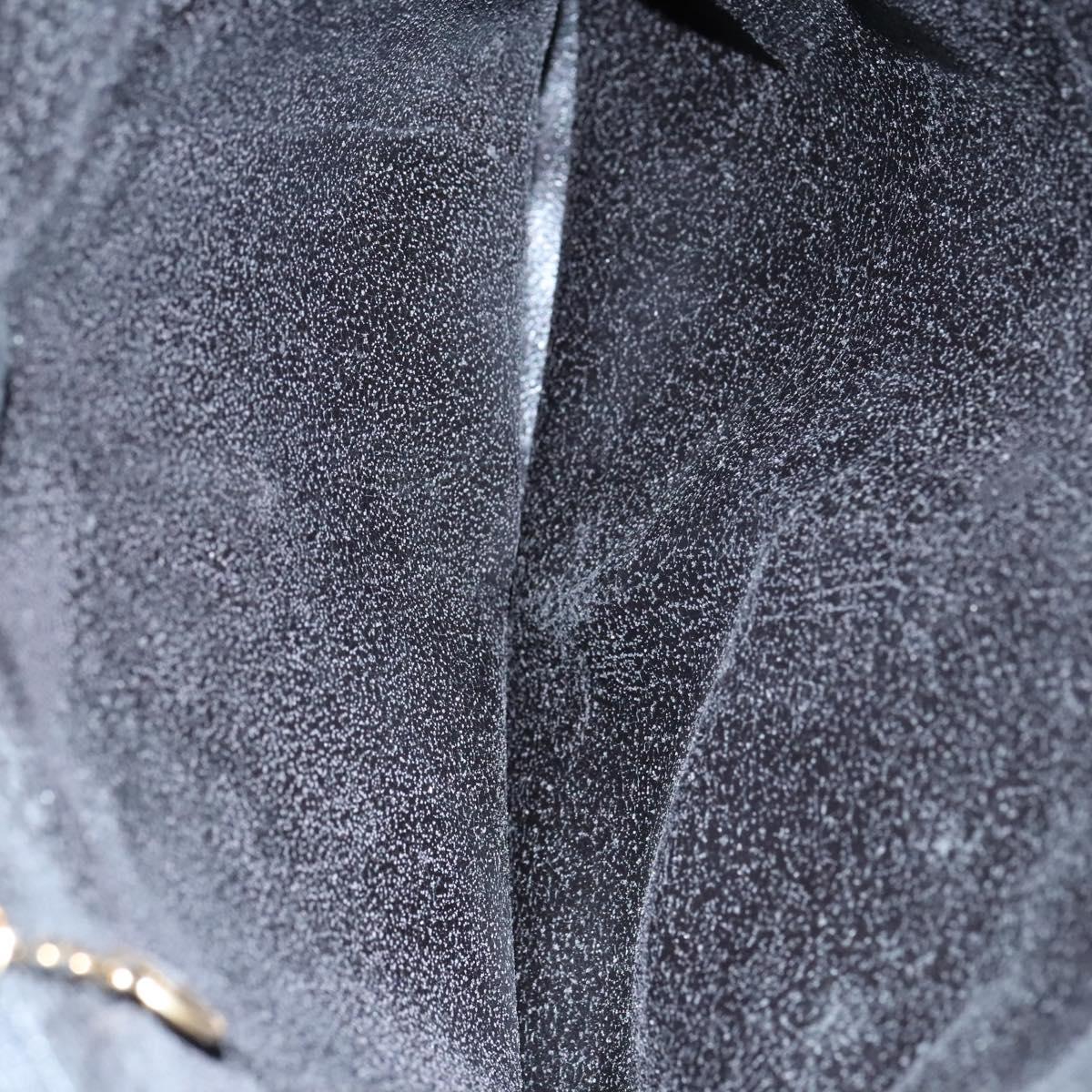 GUCCI Bamboo Hand Bag Leather 2way Black Gold 002 123 0322 Auth ep8450