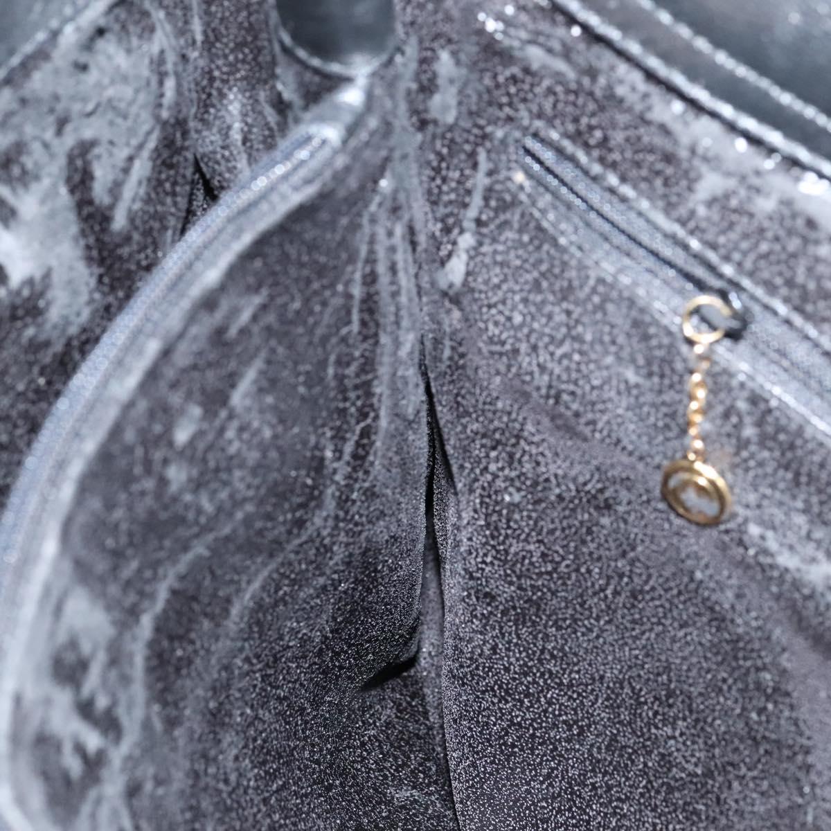 GUCCI Bamboo Hand Bag Leather 2way Black Gold 002 123 0322 Auth ep8450