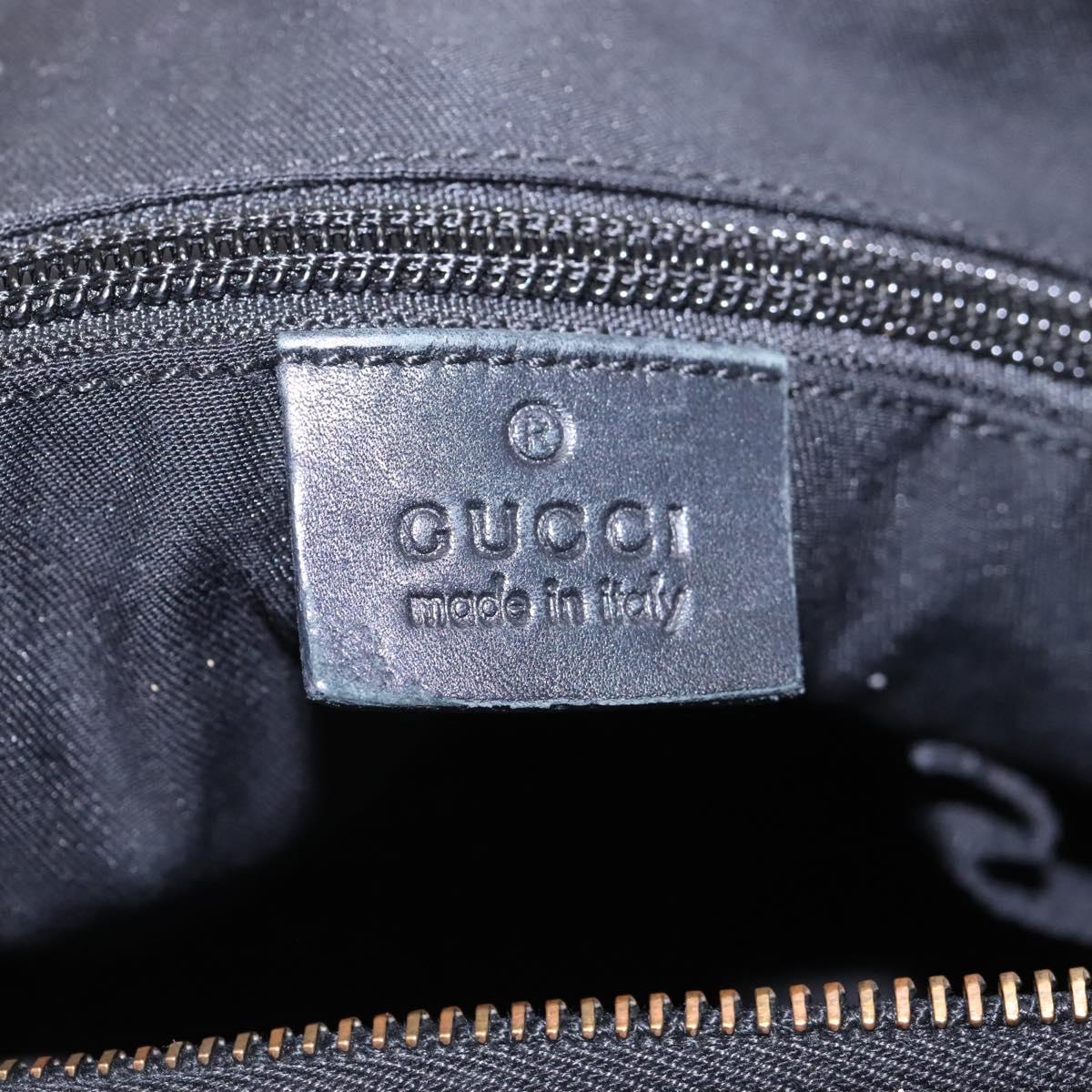 GUCCI Shoulder Bag Nylon Black Silver 148476 Auth ep8456
