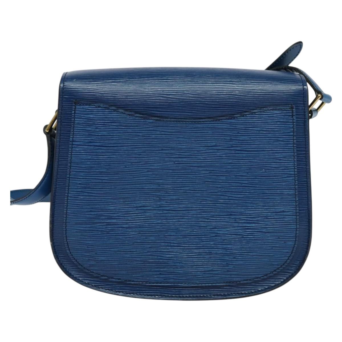 LOUIS VUITTON Epi Saint Cloud GM Shoulder Bag Toledo Blue M52195 LV Auth ep8466
