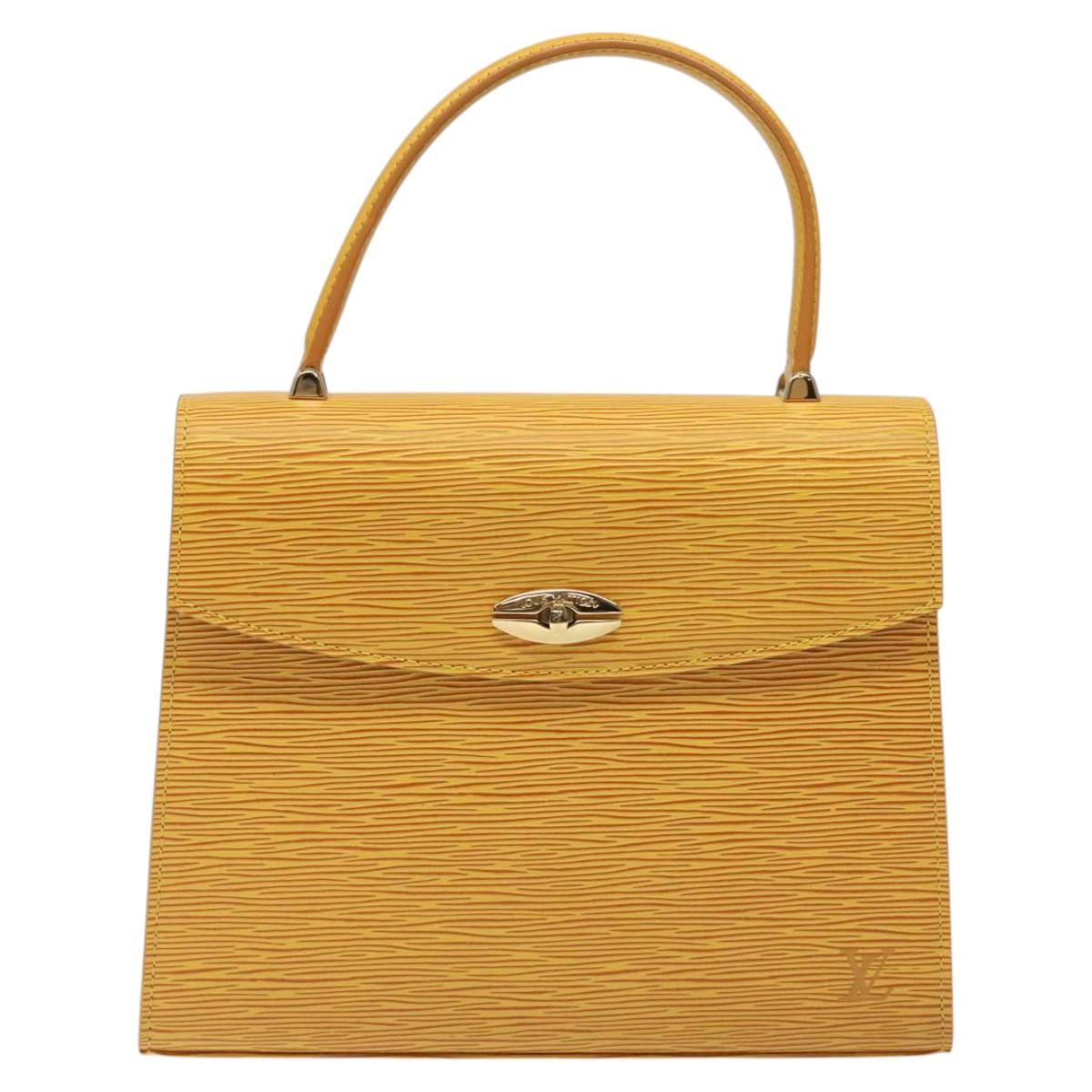 LOUIS VUITTON Epi Malesherbes Hand Bag Tassili Yellow Jonne M52379 Auth ep8467