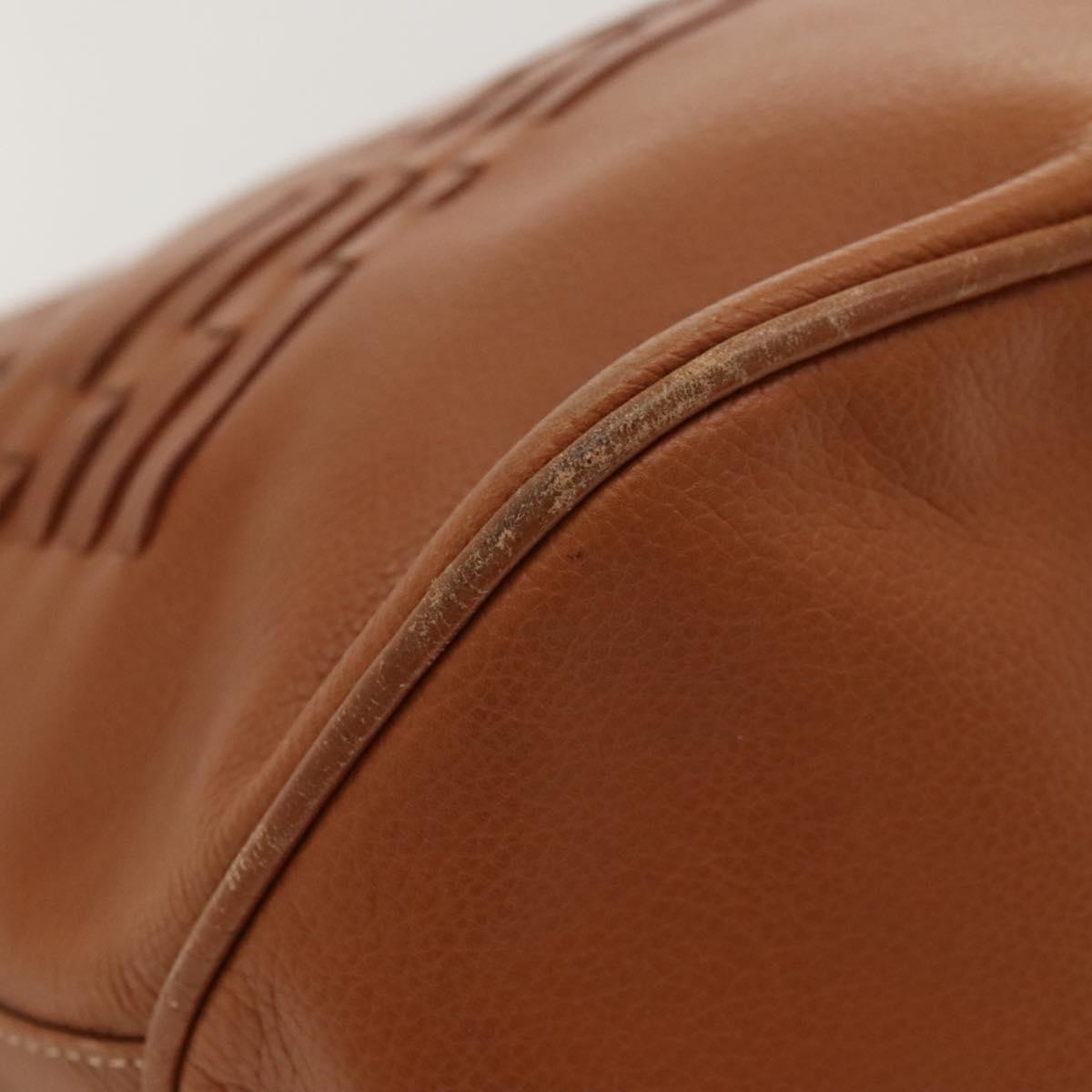 GUCCI Shoulder Bag Leather Brown Gold 001 48 0812 Auth ep8497