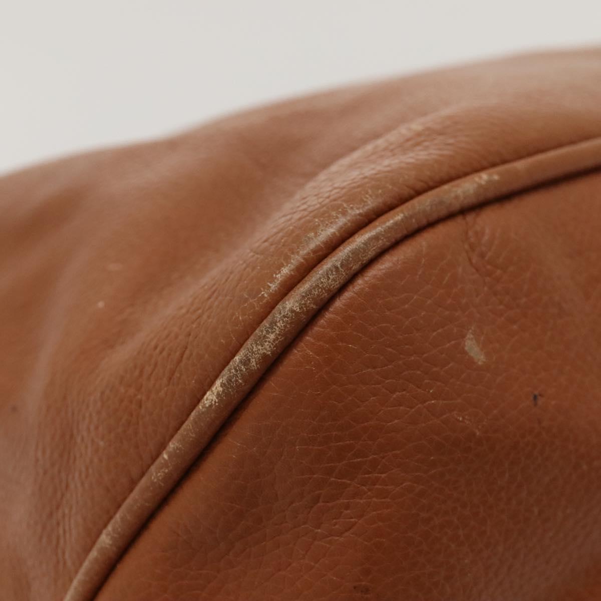 GUCCI Shoulder Bag Leather Brown Gold 001 48 0812 Auth ep8497