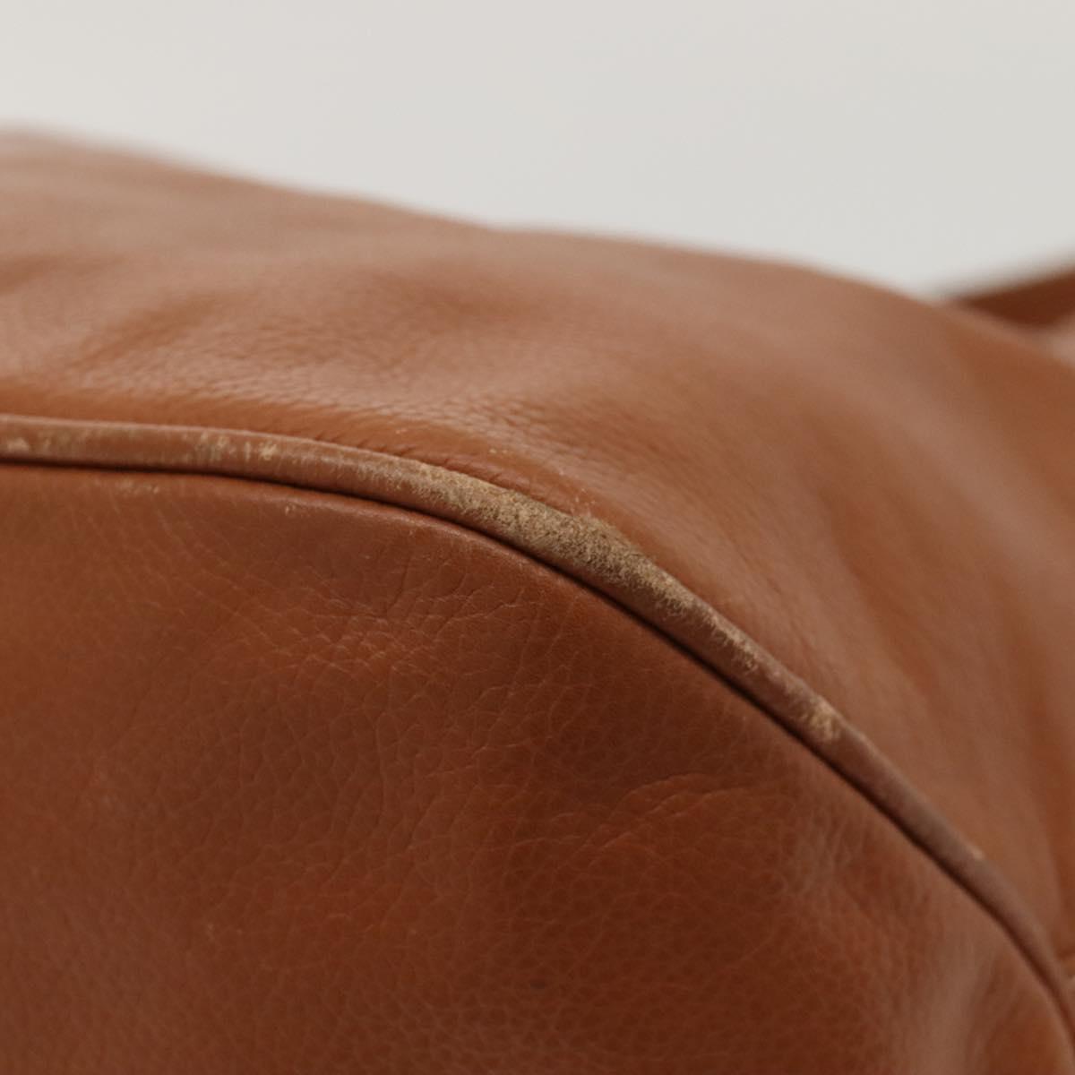 GUCCI Shoulder Bag Leather Brown Gold 001 48 0812 Auth ep8497