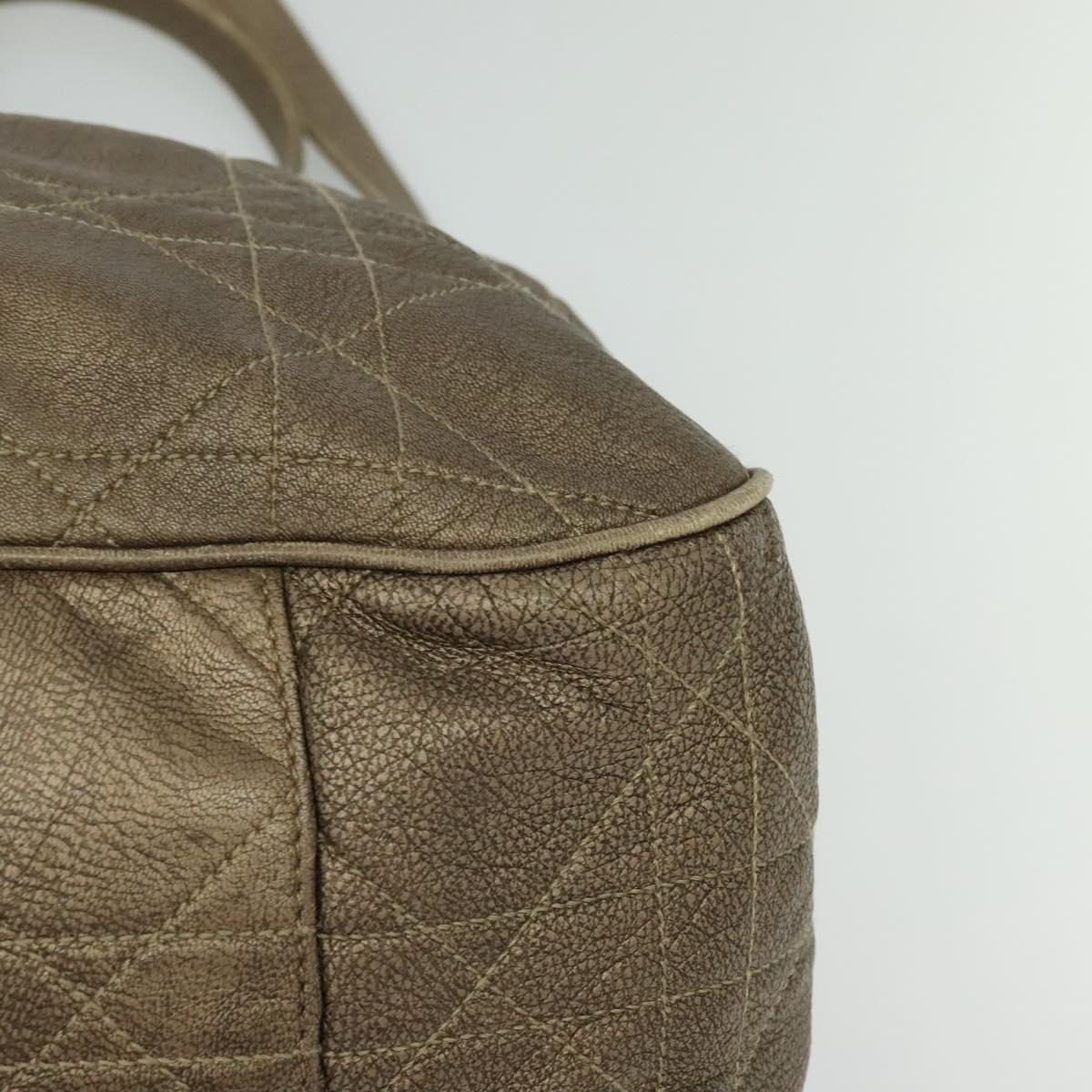 Christian Dior Canage Shoulder Bag Leather Brown Auth ep8509