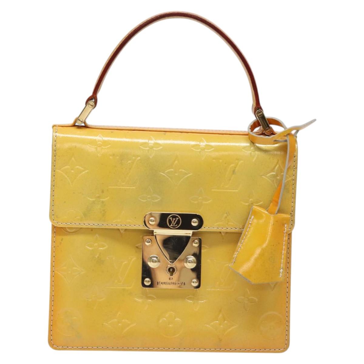 LOUIS VUITTON Monogram Vernis Spring Street Hand Bag Gris M91029 LV Auth ep8537
