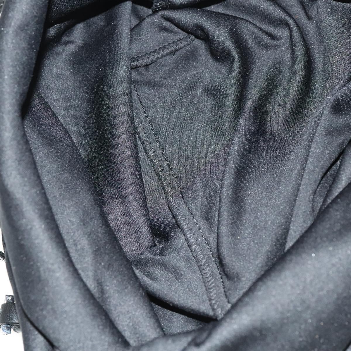 FENDI Tote Bag Nylon Black Silver Auth ep8593
