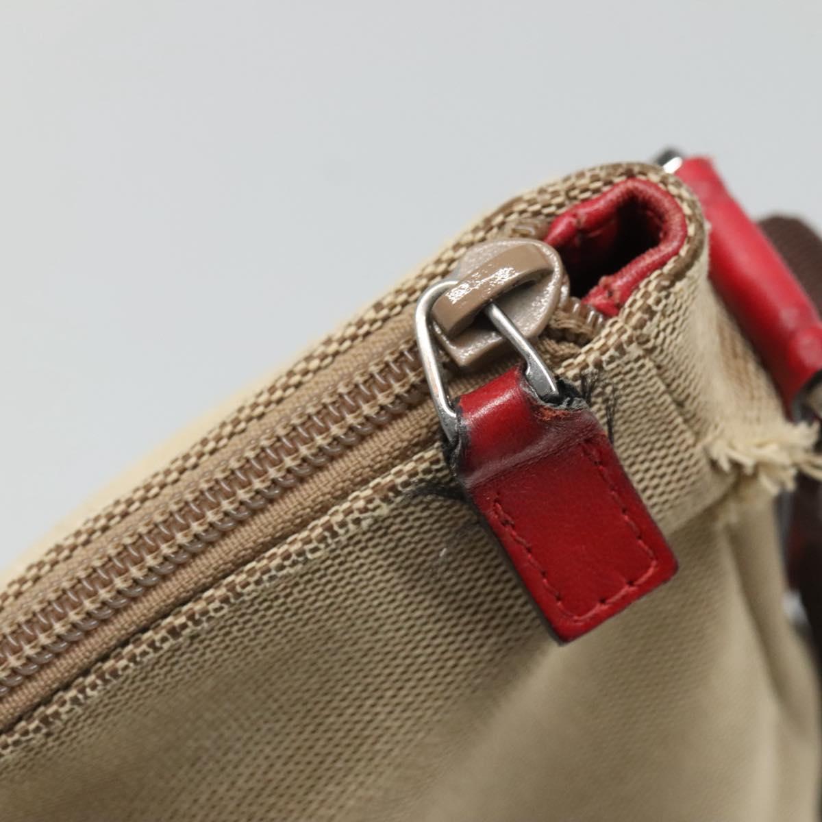 GUCCI Guccissima Shoulder Bag Canvas Beige 257301 Auth ep8622