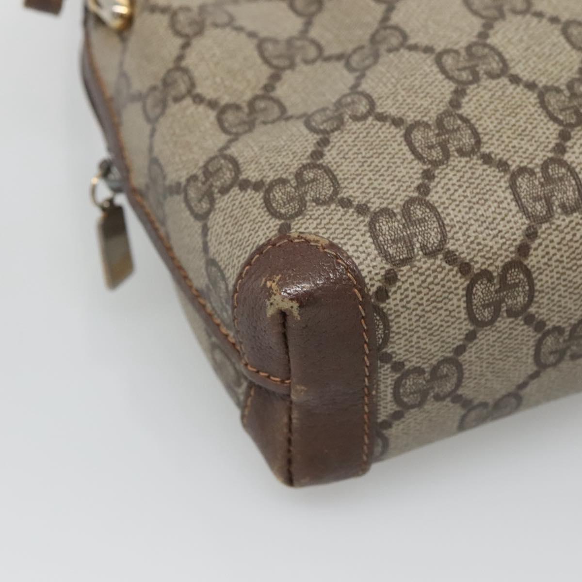 GUCCI GG Supreme Shoulder Bag PVC Leather Beige Gold 007 115 4916 Auth ep8663
