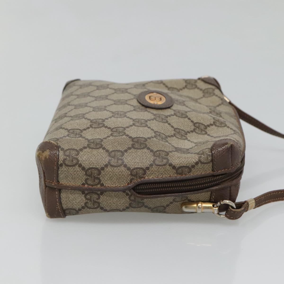 GUCCI GG Supreme Shoulder Bag PVC Leather Beige Gold 007 115 4916 Auth ep8663