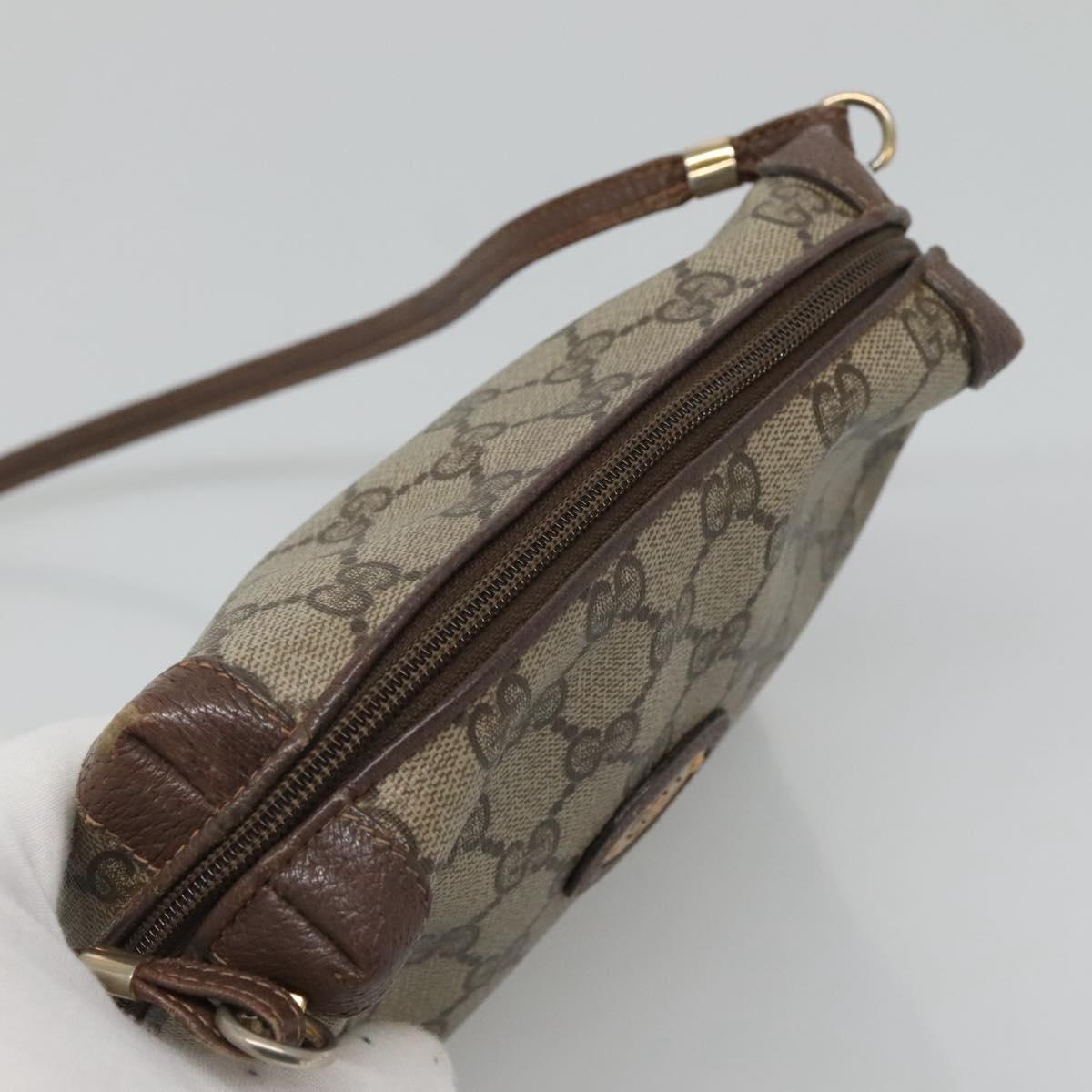 GUCCI GG Supreme Shoulder Bag PVC Leather Beige Gold 007 115 4916 Auth ep8663