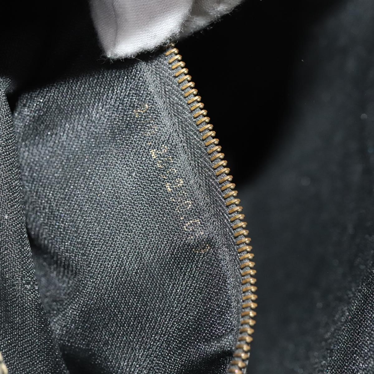 FENDI Pecan Canvas Backpack Brown Black gold Auth ep8678
