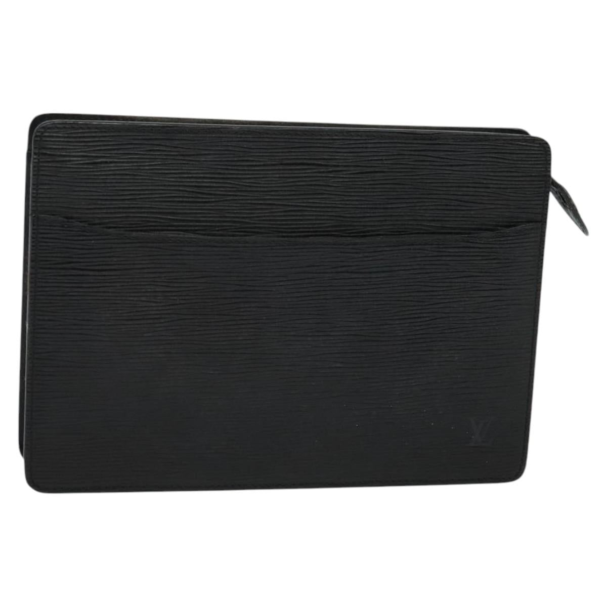 LOUIS VUITTON Epi Pochette Homme Clutch Bag Black Noir M52522 LV Auth ep8688