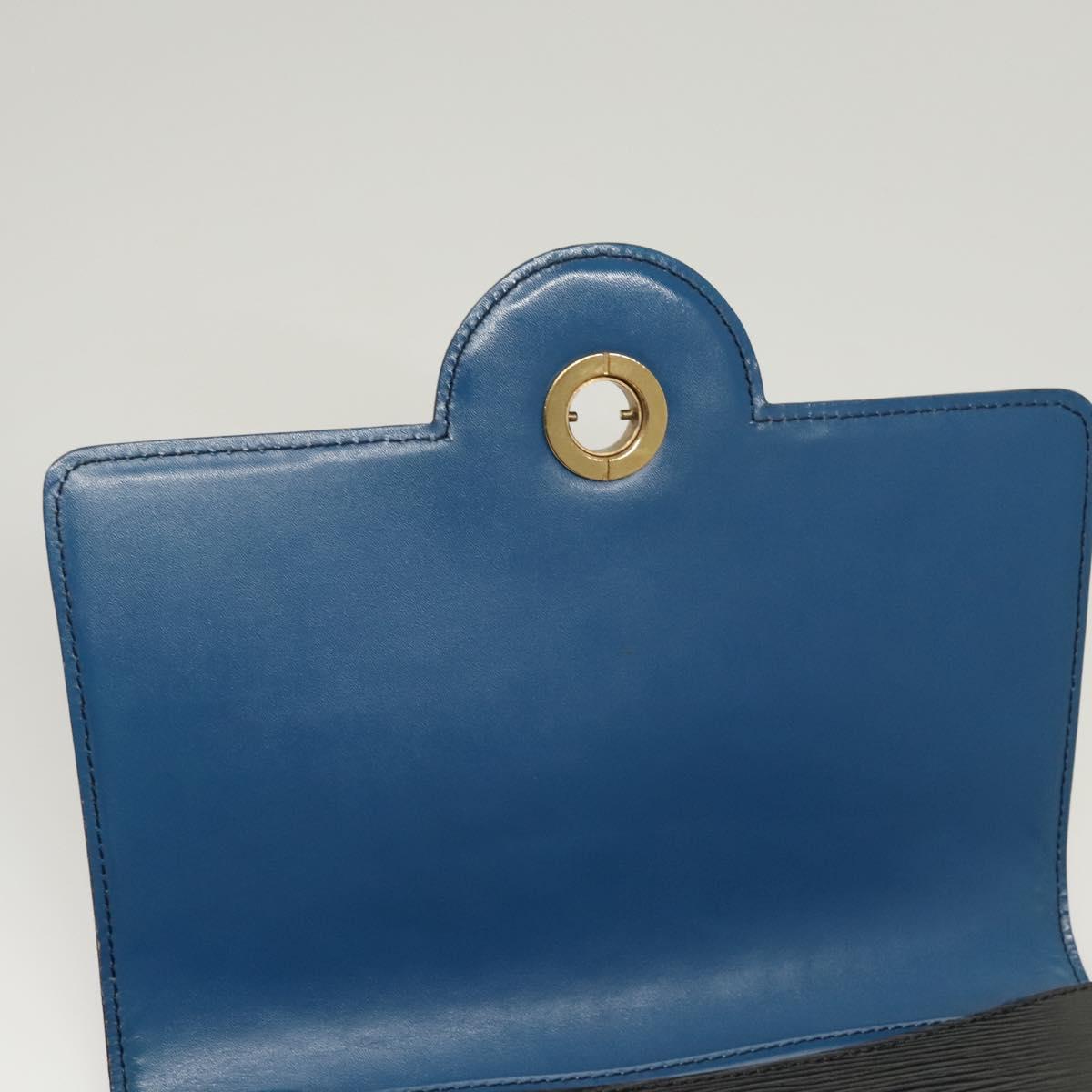 LOUIS VUITTON Epi Bicolor Free Run Shoulder Bag Black Blue M52415 LV Auth ep8692