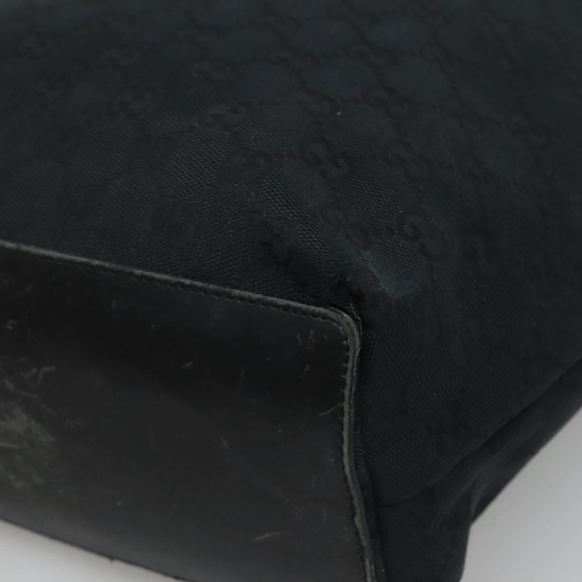GUCCI GG Canvas Tote Bag Black Gold 002 1098 3444 Auth ep8698
