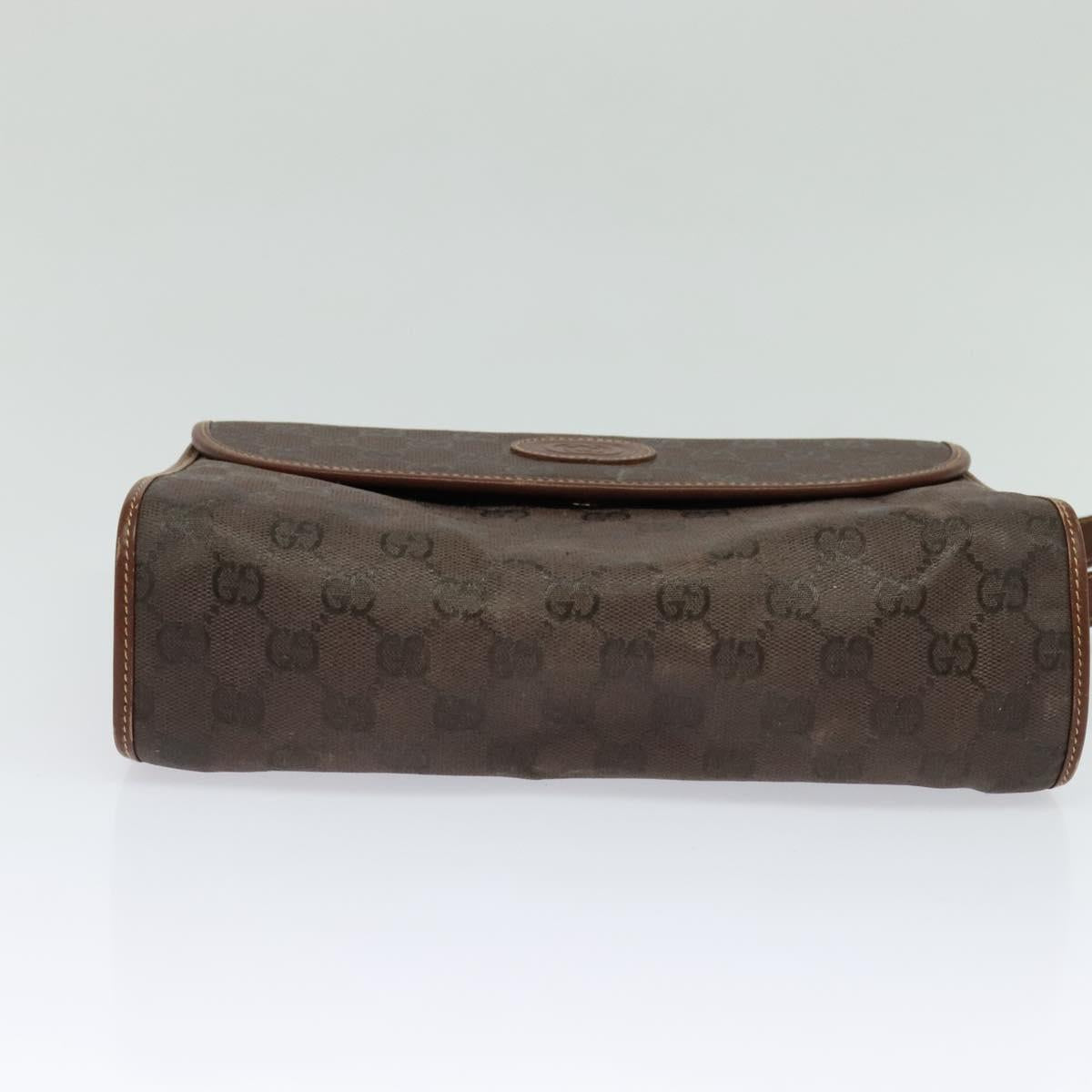 GUCCI GG Canvas Shoulder Bag Brown Gold 001 14 0712 Auth ep8705