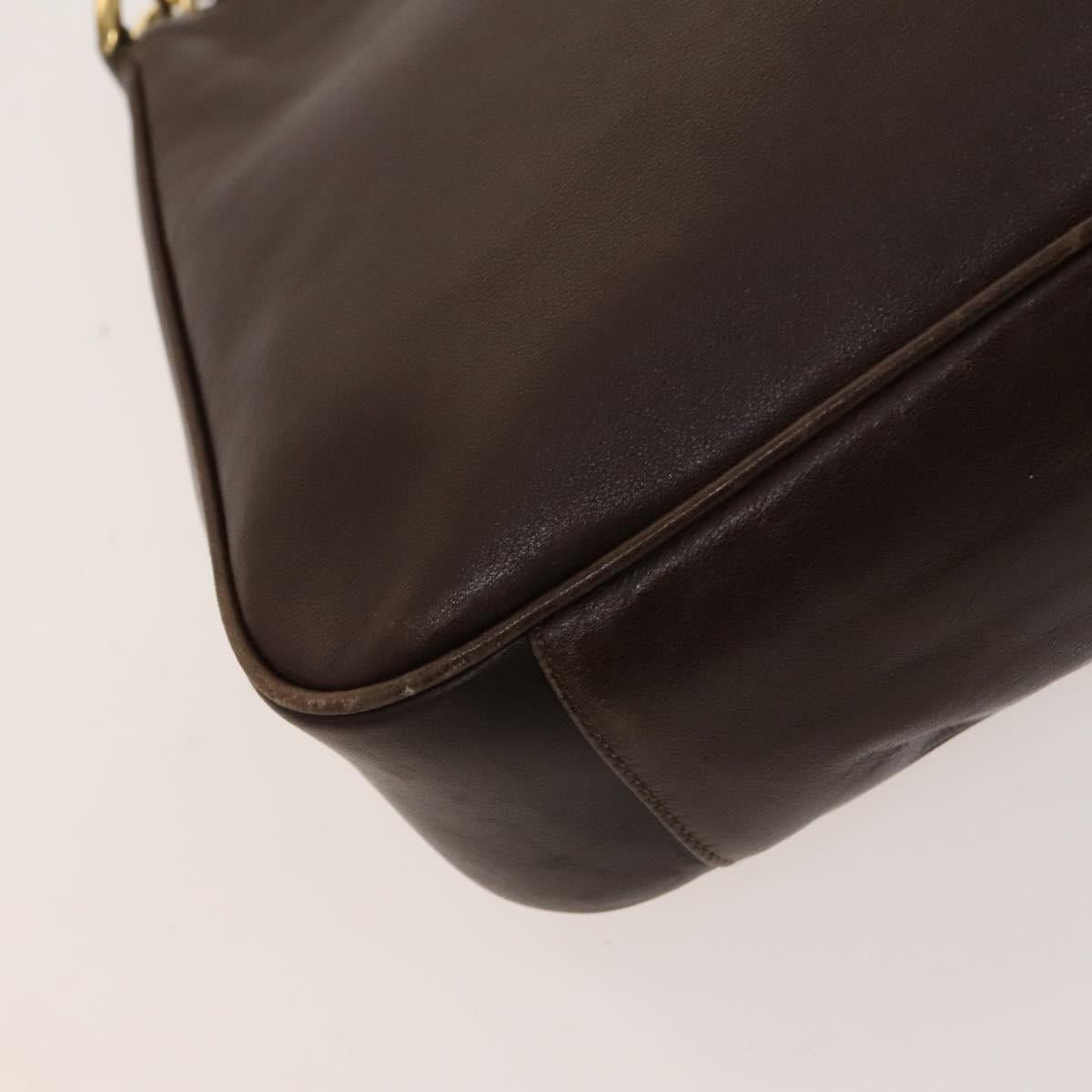 GUCCI Bamboo Hand Bag Leather 2way Brown Gold 001 0166 1638 Auth ep8765