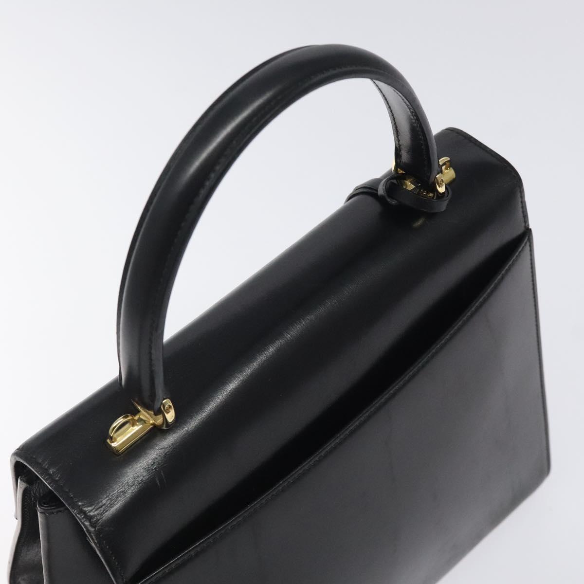 GUCCI Hand Bag Leather Gold Black 000 26 0258 Auth ep8780