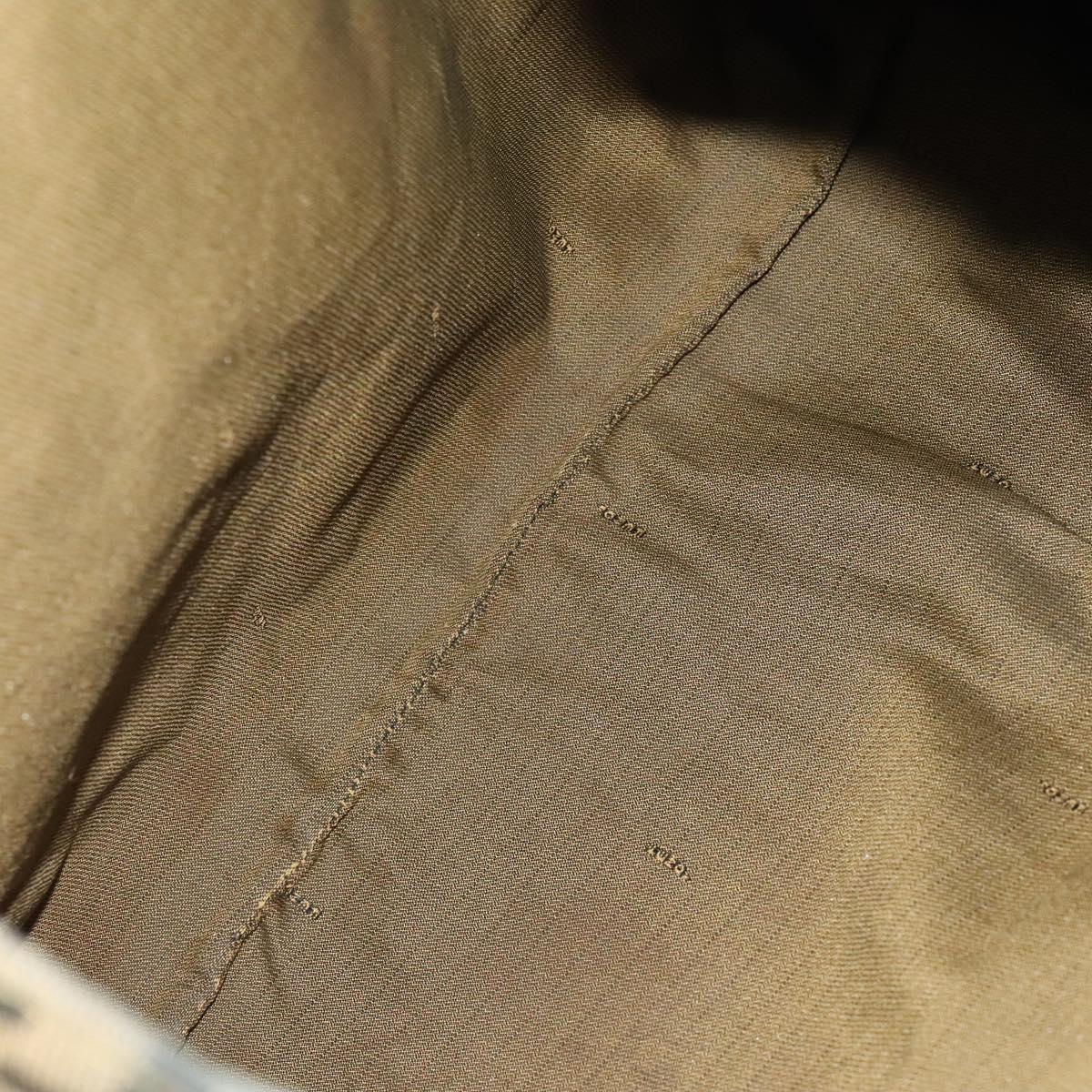 FENDI Zucca Canvas Backpack Brown Black gold Auth ep8792