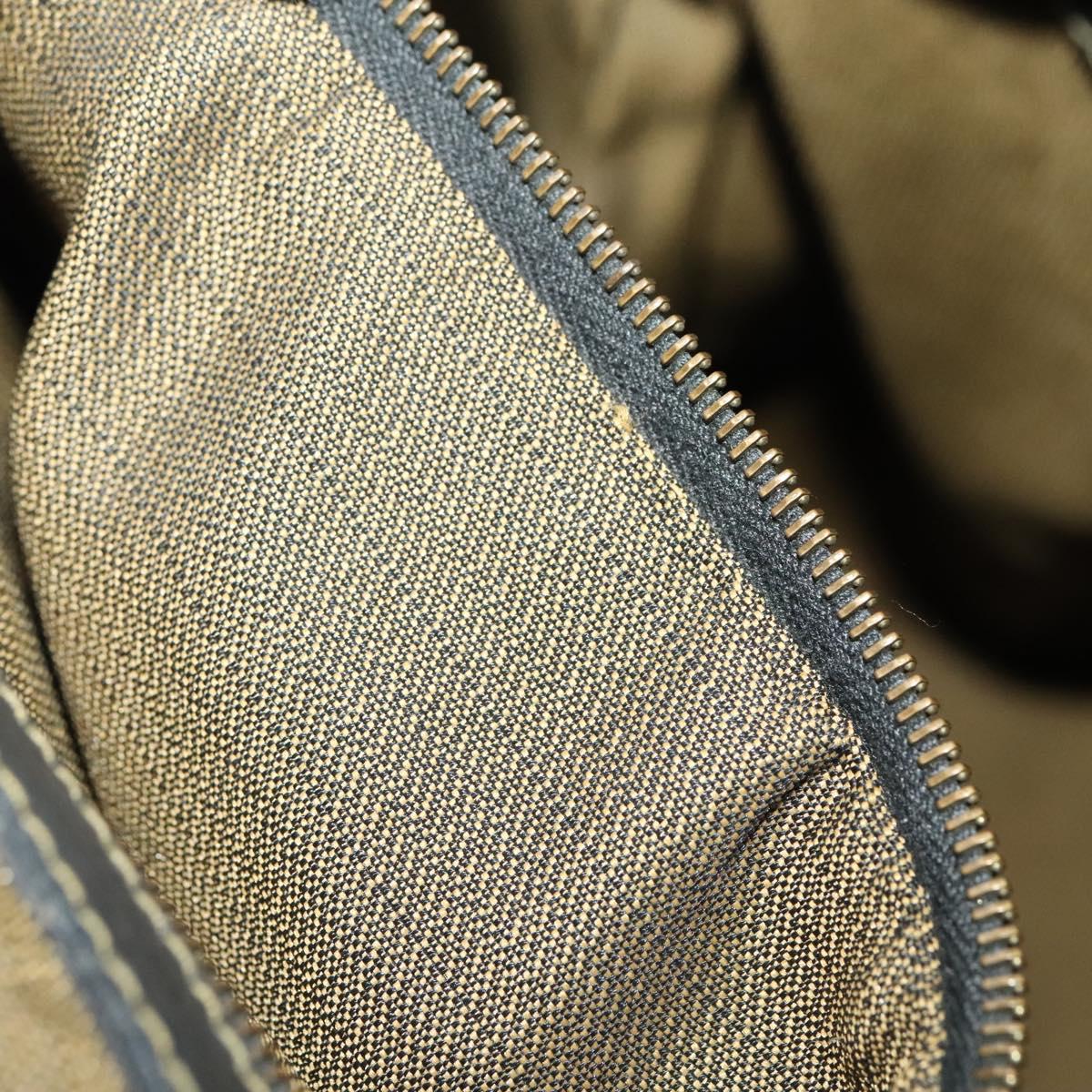 FENDI Zucca Canvas Backpack Brown Black gold Auth ep8792