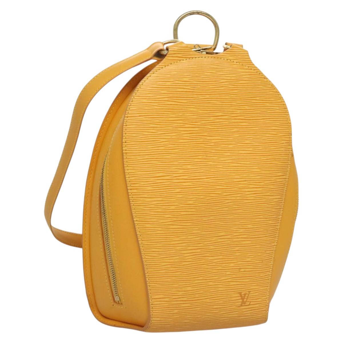 LOUIS VUITTON Epi Mabillon Backpack Yellow M52239 LV Auth ep8801