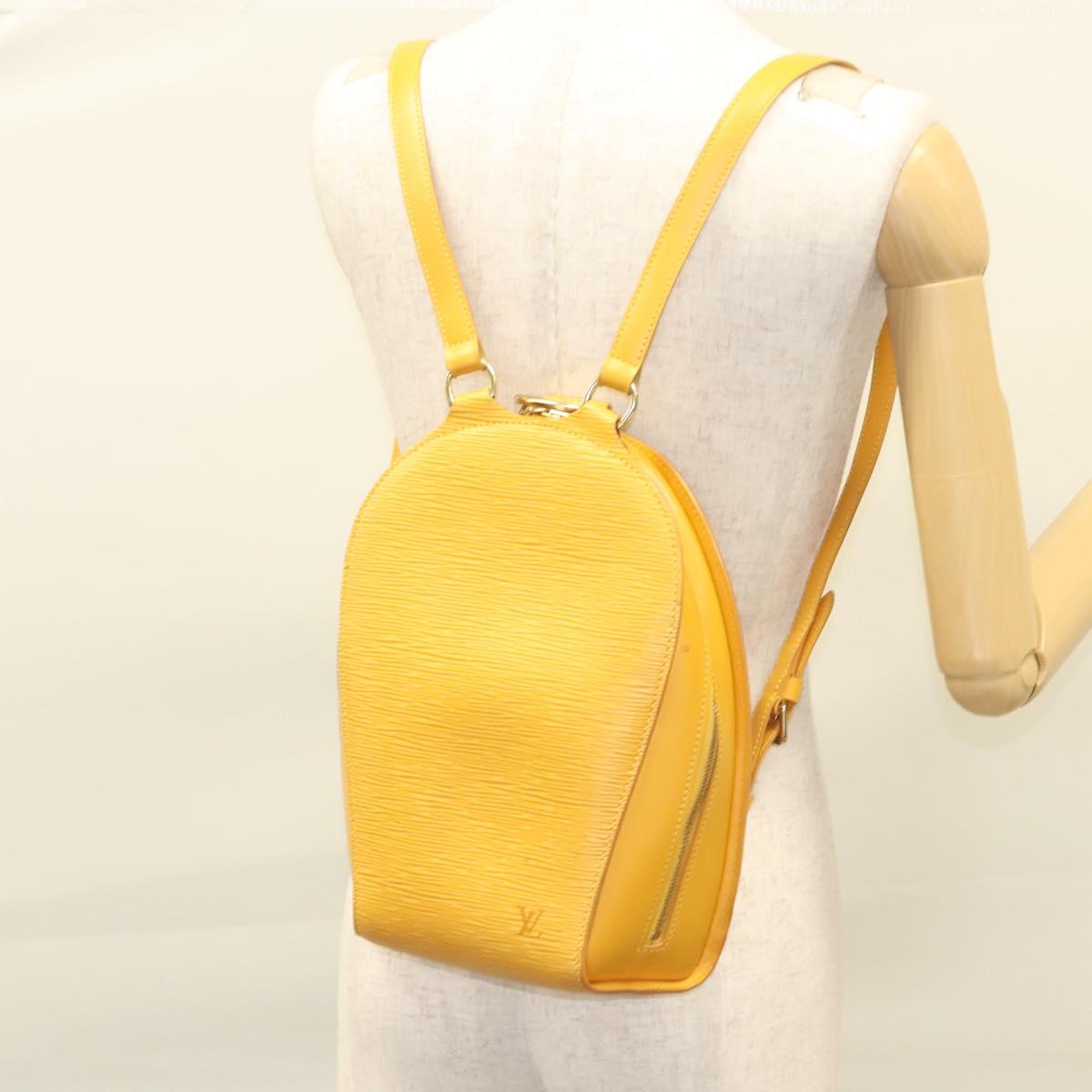 LOUIS VUITTON Epi Mabillon Backpack Yellow M52239 LV Auth ep8801